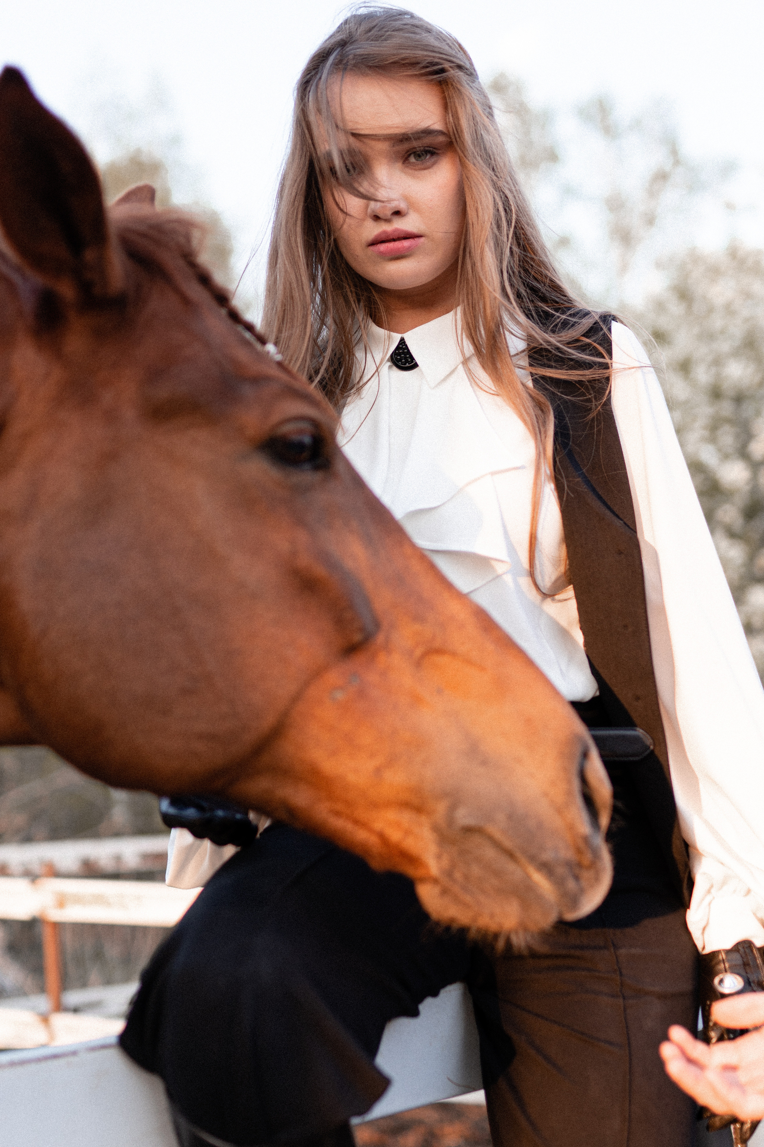 Екатерина, Прогон, Пепел. Фотосессии с лошадьми в Москве, Новосибирске