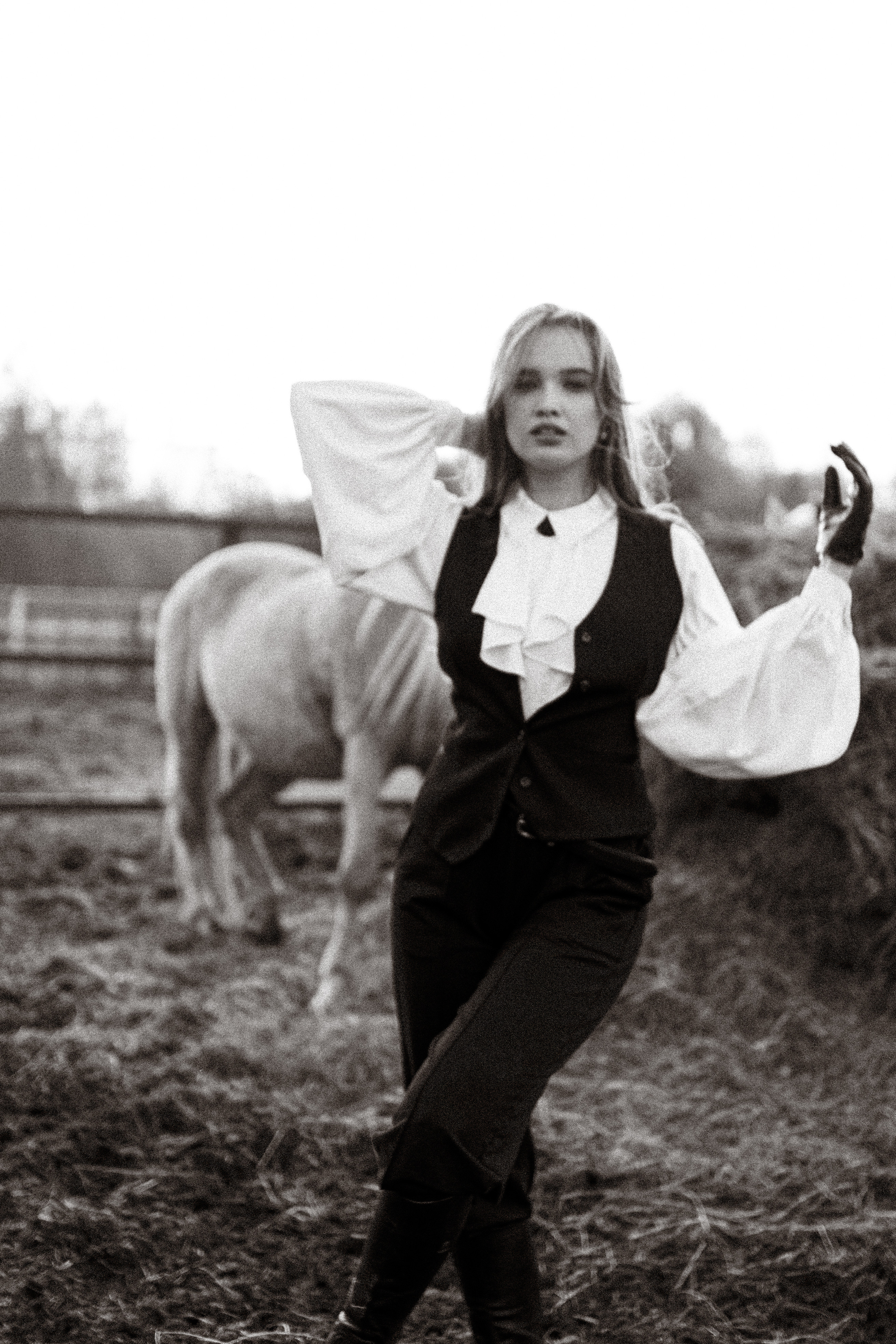 Екатерина, Прогон, Пепел. Фотосессии с лошадьми в Москве, Новосибирске