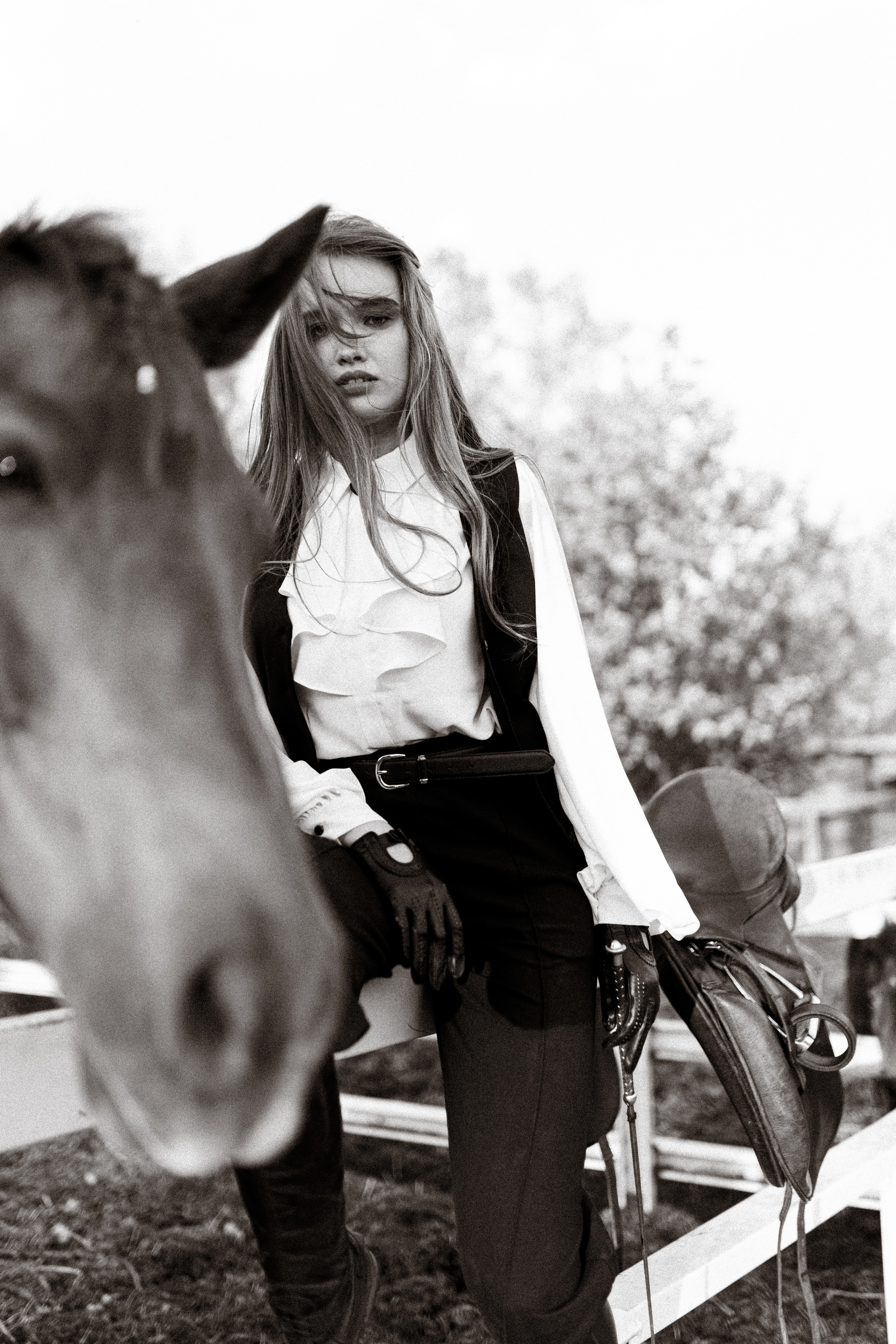 Екатерина, Прогон, Пепел. Фотосессии с лошадьми в Москве, Новосибирске