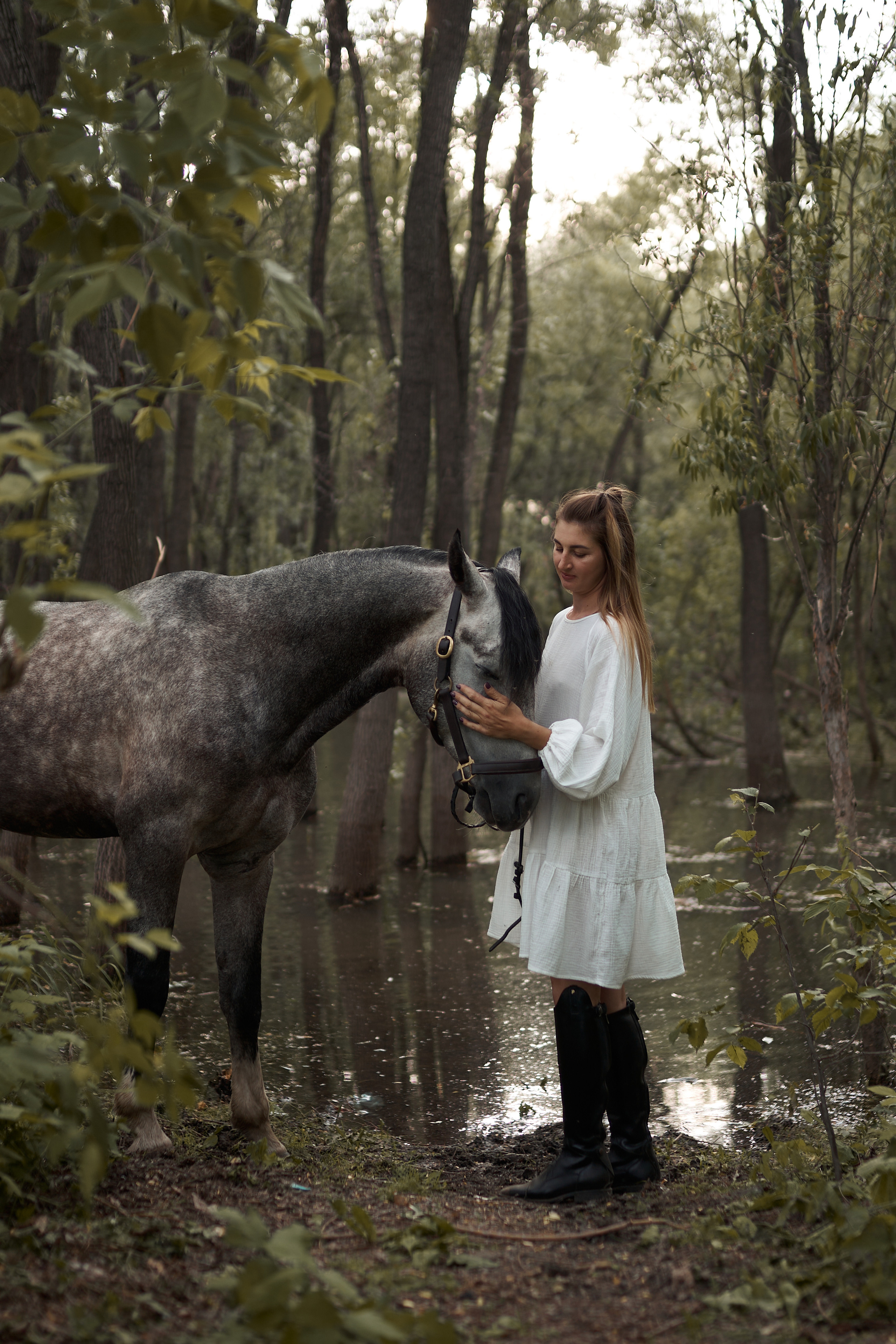 Оля Панченко и Кондор. Фотосессии с лошадьми в Москве, Новосибирске