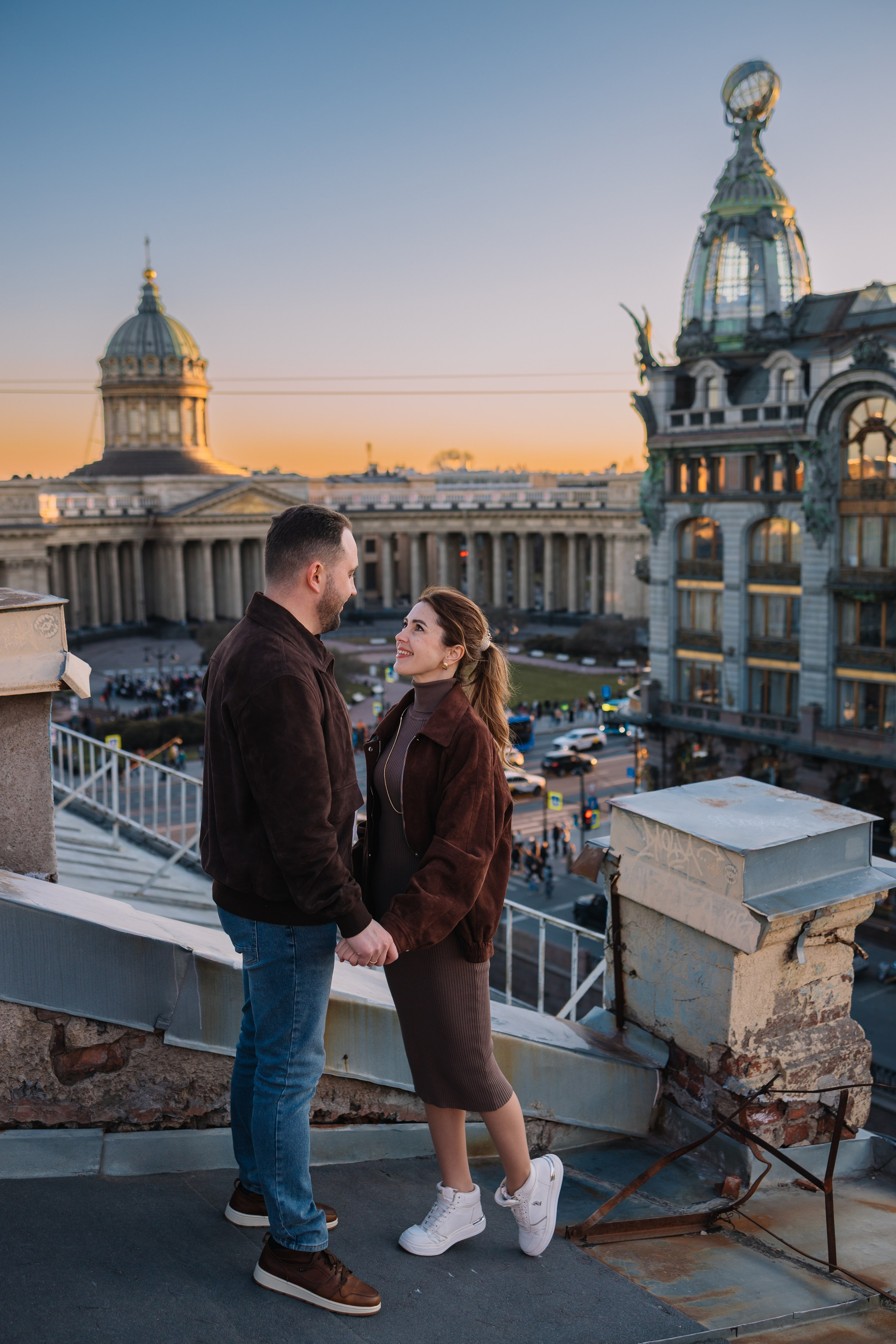 Крыша у Казанского собора. Свадебный фотограф Санкт-Петербург—Москва/Юлия Малькова