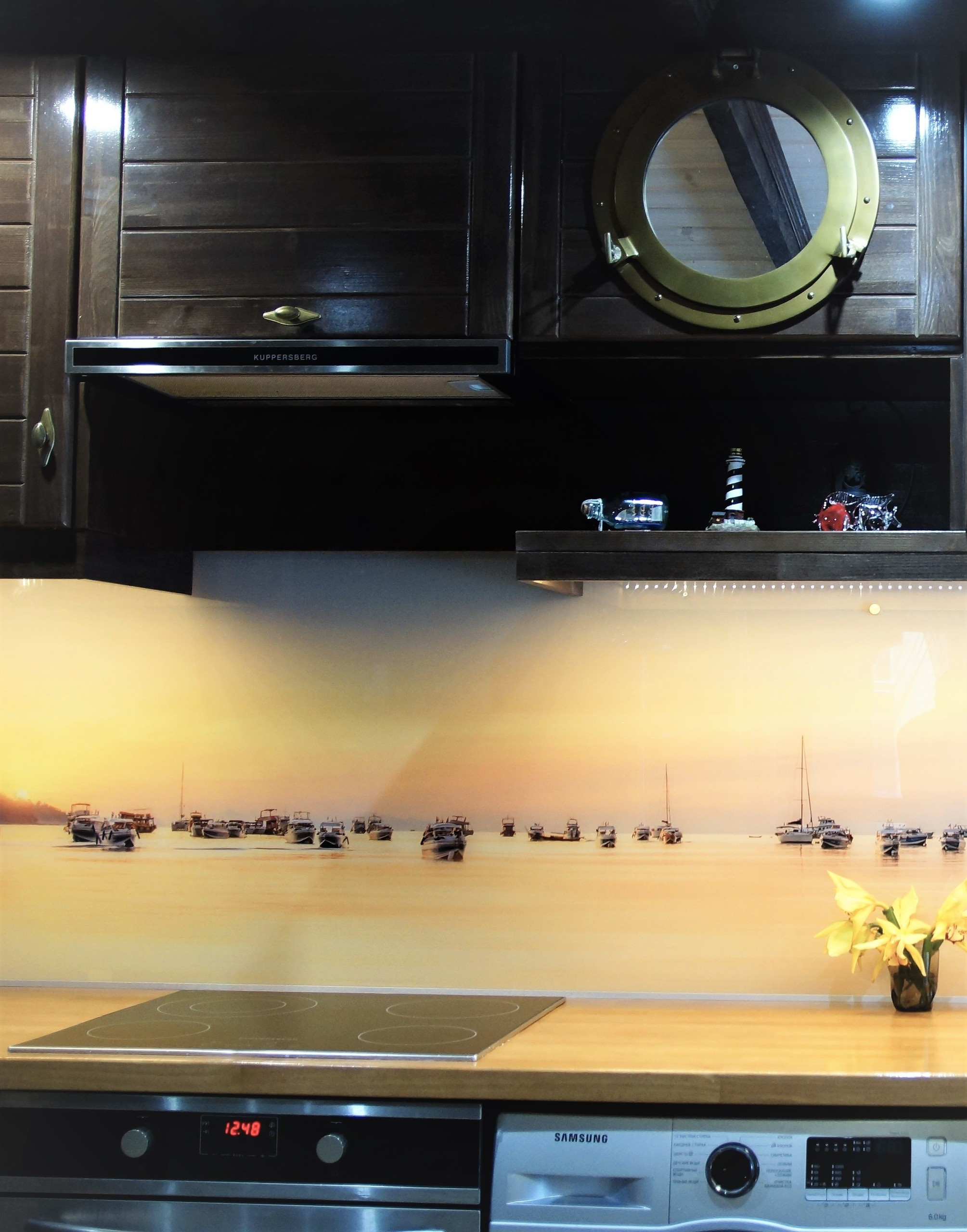 Баня-гостевой домик в морском стиле 56 м.кв. Студия Дизайна интерьера Tsvetdesign. Дизайнер в Санкт-Петербурге