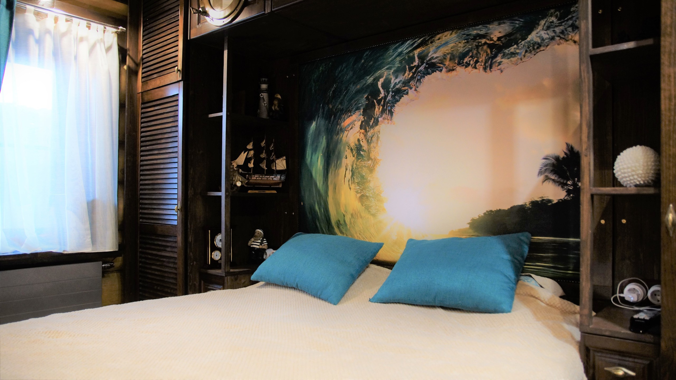 Баня-гостевой домик в морском стиле 56 м.кв. Студия Дизайна интерьера Tsvetdesign. Дизайнер в Санкт-Петербурге