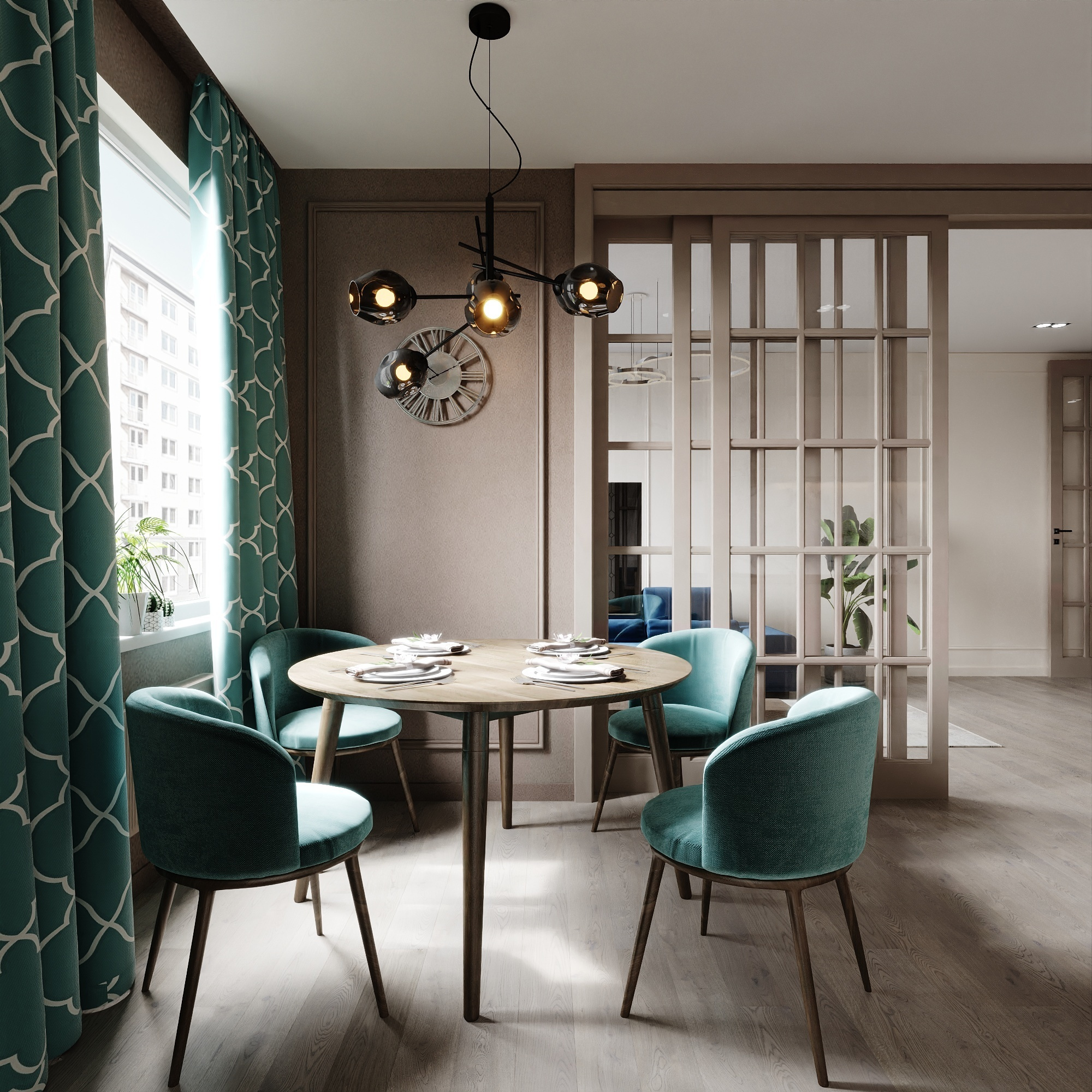 Трехкомнатная квартира. Славянка. Очень современная классика. Студия Дизайна интерьера Tsvetdesign. Дизайнер в Санкт-Петербурге