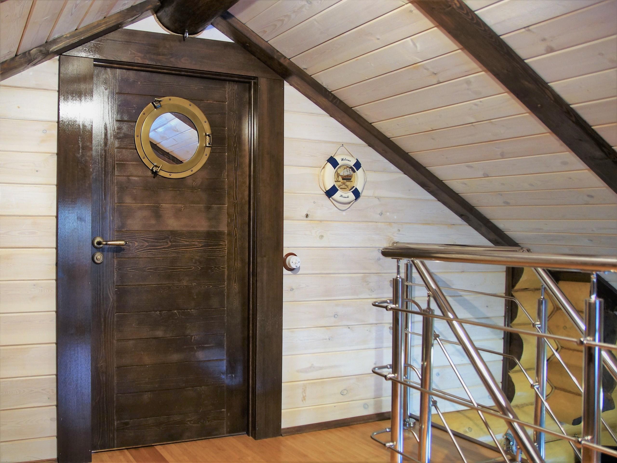 Баня-гостевой домик в морском стиле 56 м.кв. Студия Дизайна интерьера Tsvetdesign. Дизайнер в Санкт-Петербурге