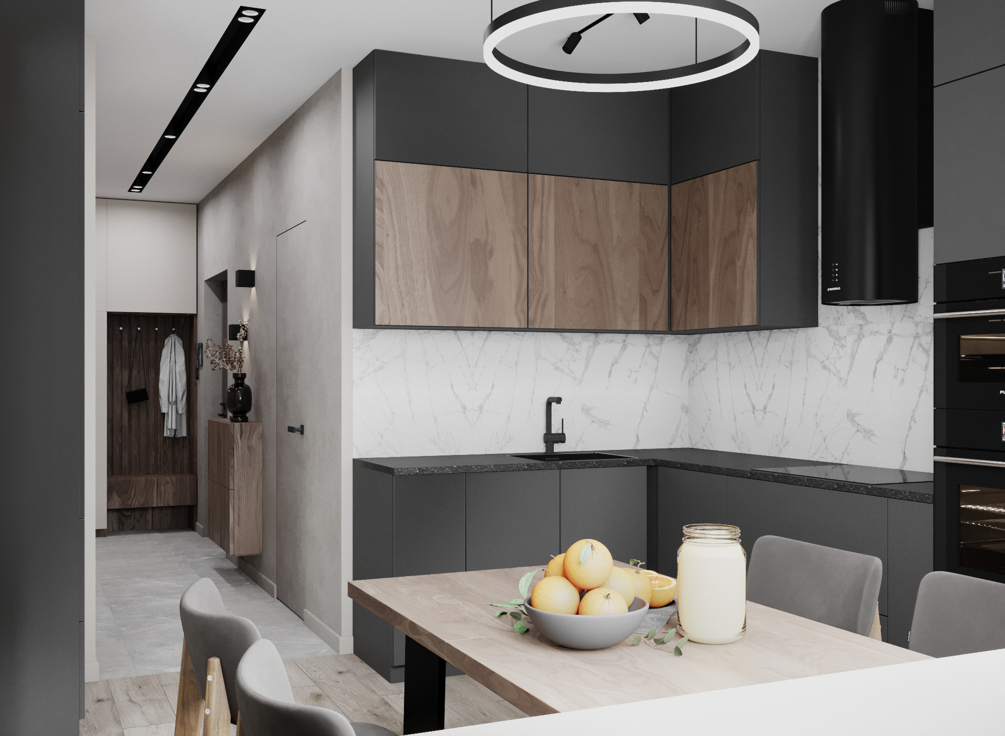 Квартира 60 м. кв. Современный стиль. Студия Дизайна интерьера Tsvetdesign. Дизайнер в Санкт-Петербурге