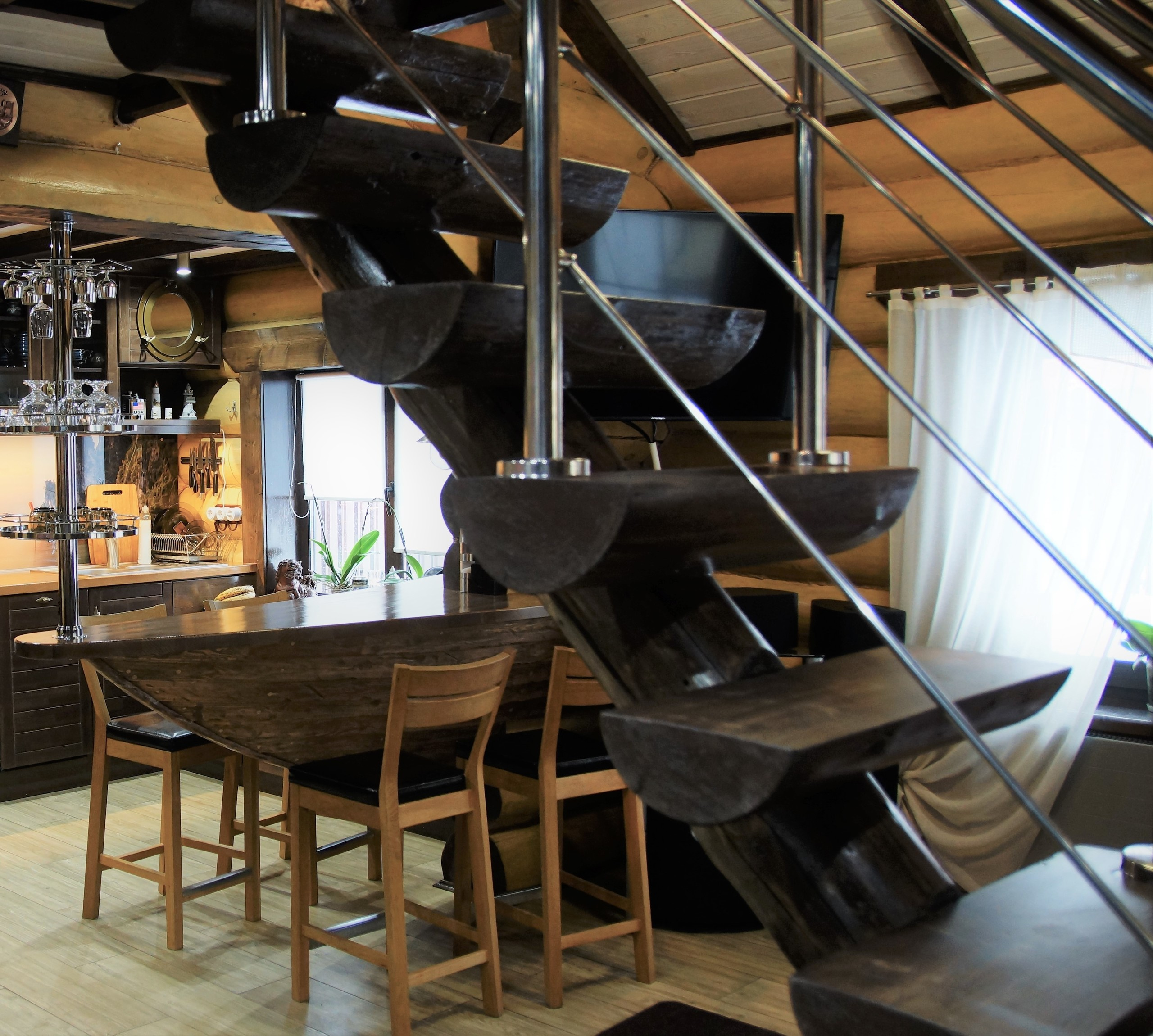 Баня-гостевой домик в морском стиле 56 м.кв. Студия Дизайна интерьера Tsvetdesign. Дизайнер в Санкт-Петербурге