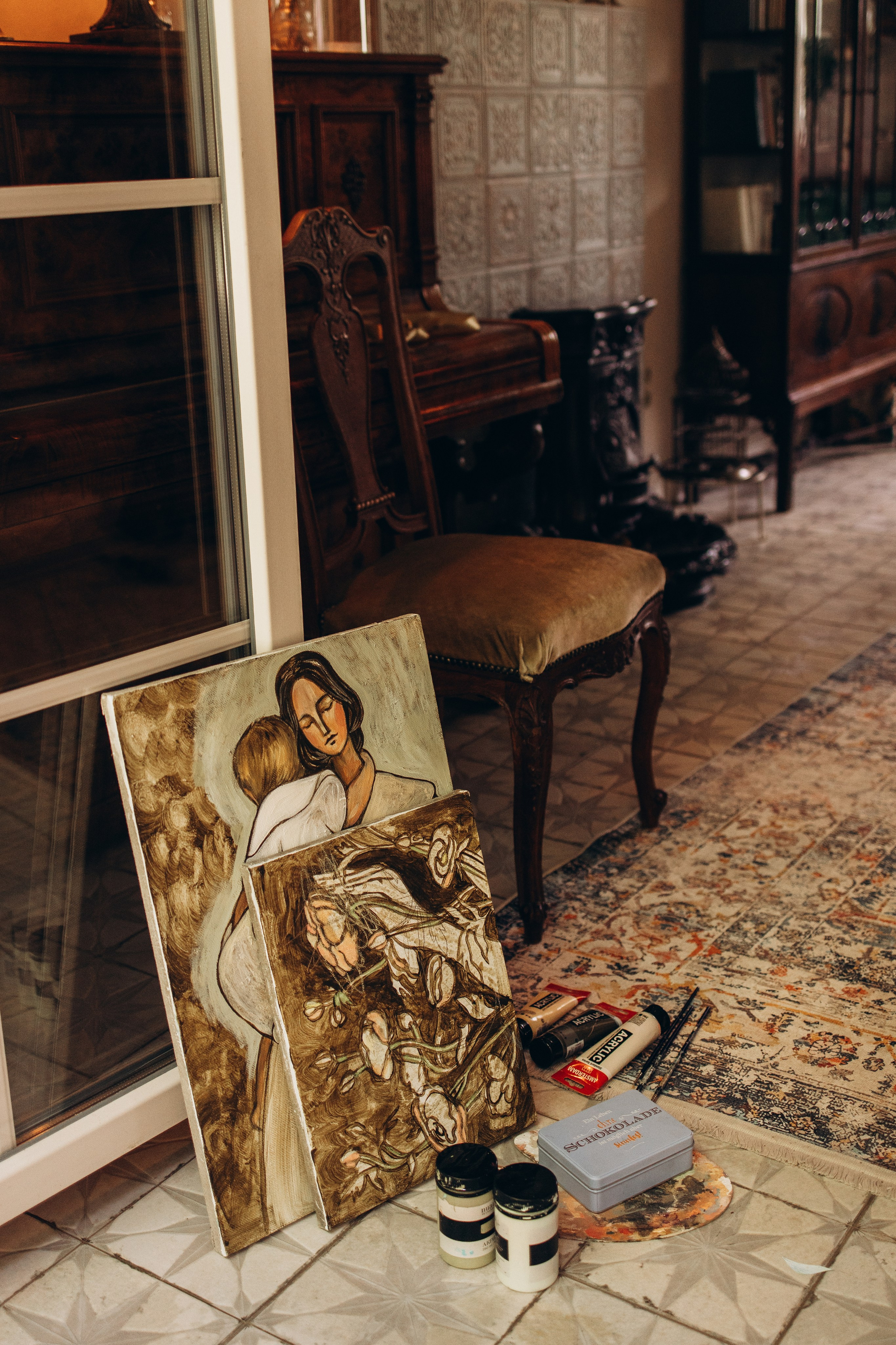 Художницы Настя и Тонечка в Villa Rossa. Семейный фотограф в Москве Марина Петра