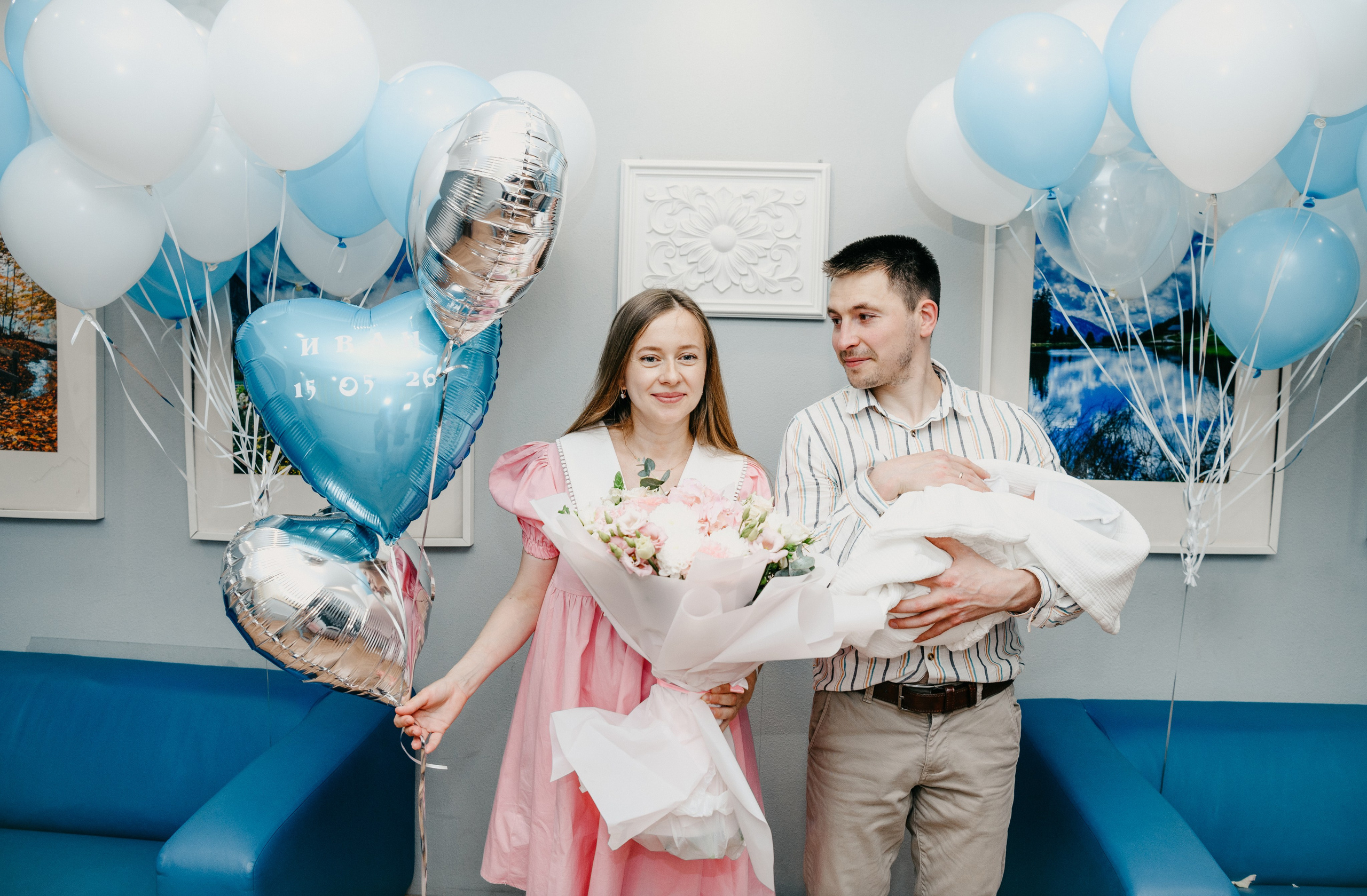 Выписка Ивана. Фотограф на выписку из роддома в Москве и МО