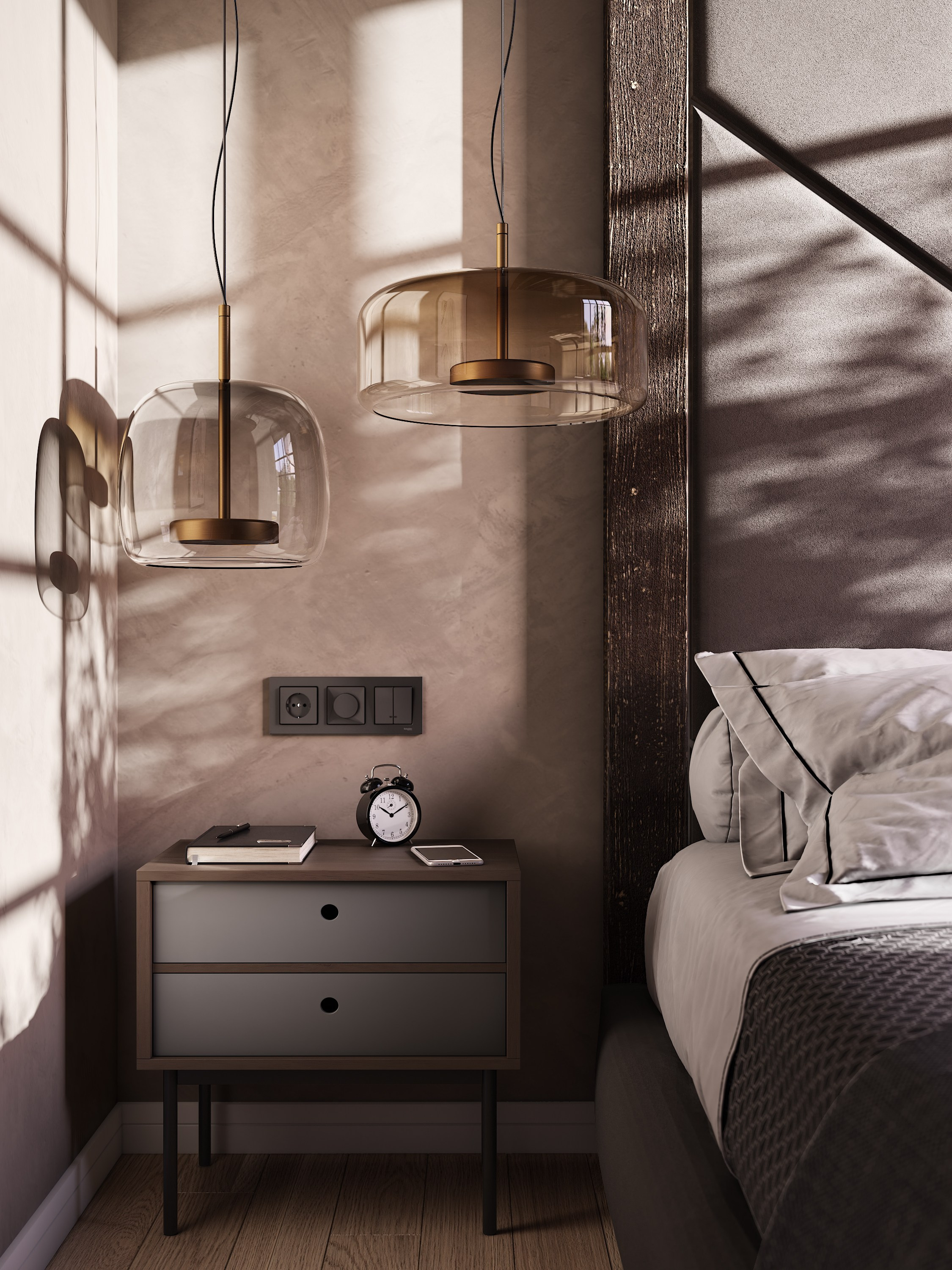 Минималистичная спальня. 3D визуализация интерьеров | avocado.render