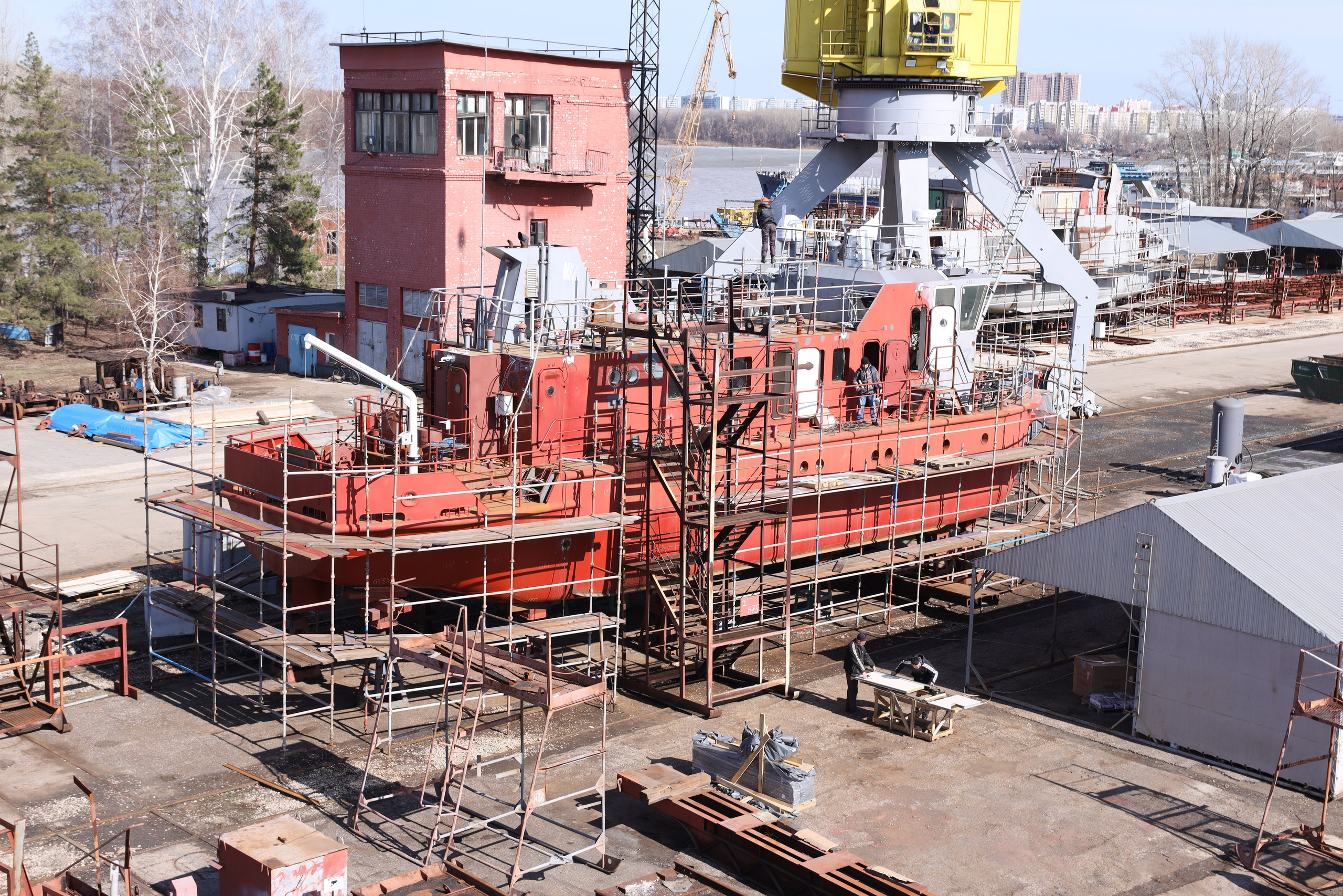 ЗАО нефтефлот Зимние фото + закаладка киля Судна. Фотограф в Самаре Максим Тырин