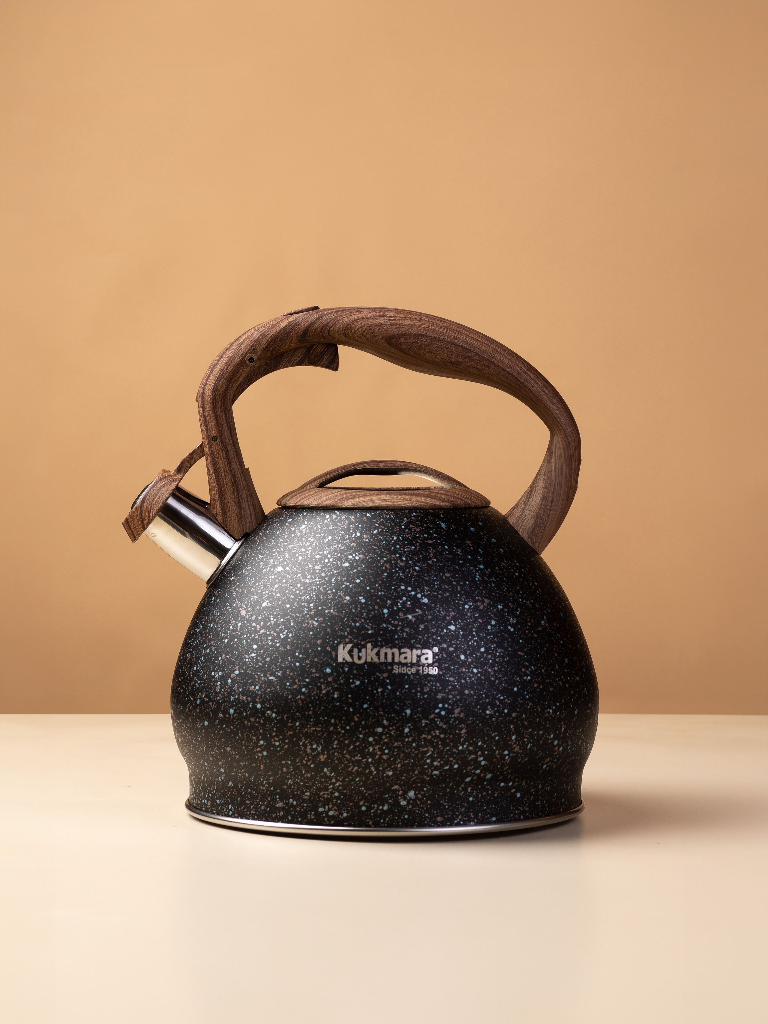 Чайник со свистком гранитный. Фотосъемка для маркетплейса