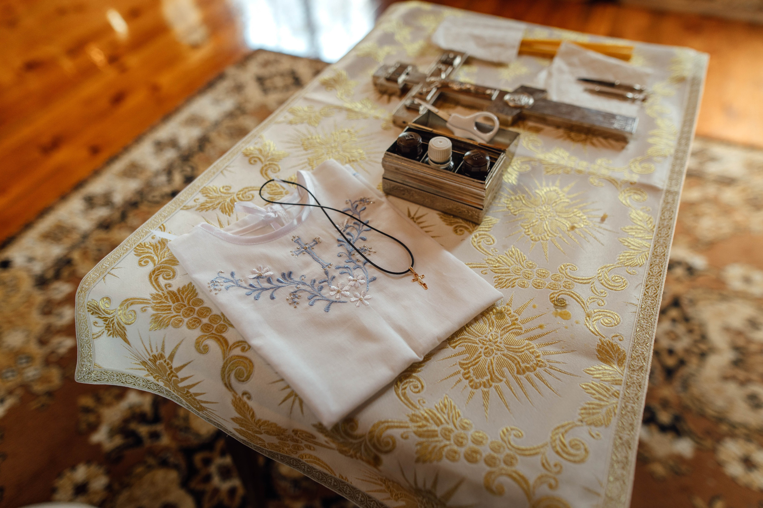 Крещение Тимофея, д. Киевец, храм Святой Троицы, август 2025