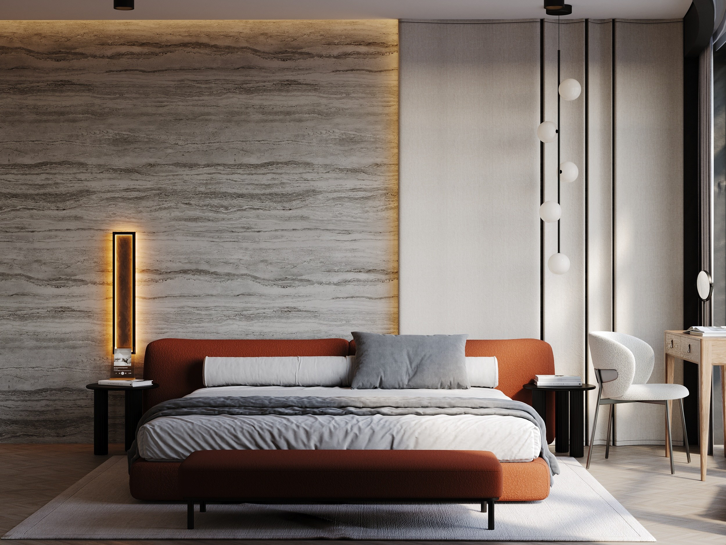 Спальня и детская из проекта квартиры. Клиент Vinokurov buro. Евгений Пырков — 3d визуализатор интерьеров и экстерьеров России