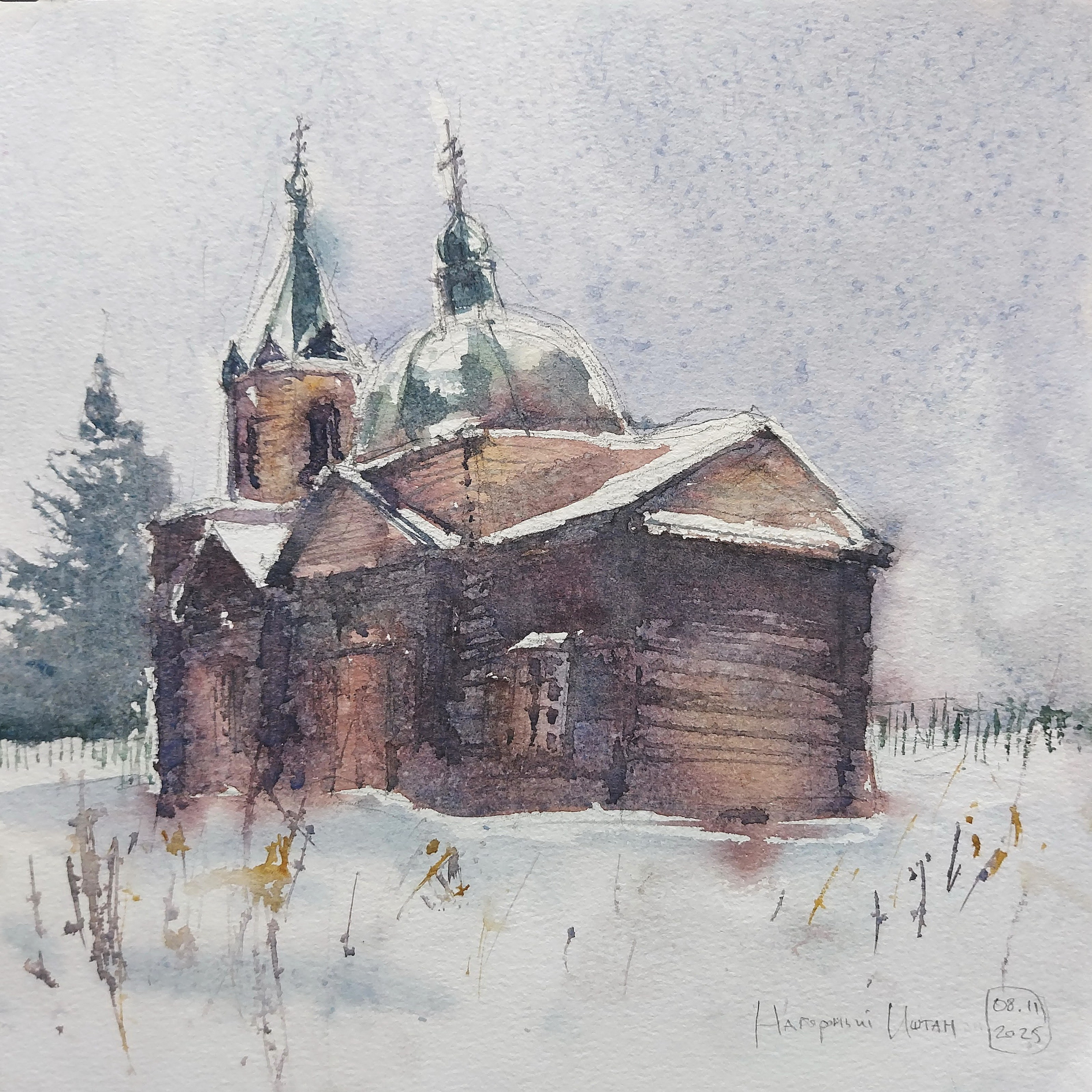Nagorny Ishtan | Saints Peter and Paul Church (1872) | November 2025 | 26 x 26 cm