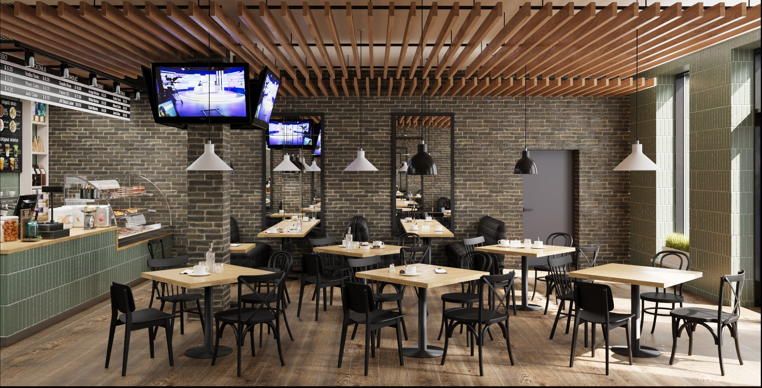 Кафе/ г. Троицк. Визуализация и анимация в Москве — Андрей Епифанов