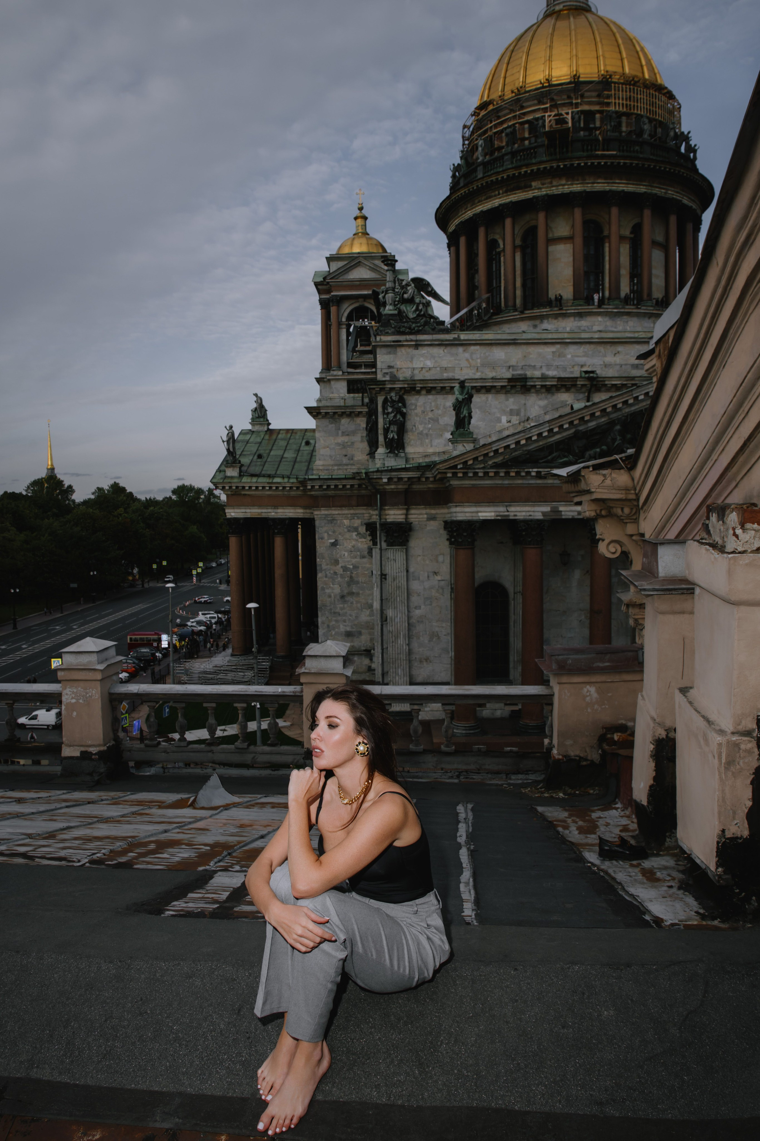 Вероника (съемка на крыше). Фотограф в Москве и Санкт-Петербурге Дарина