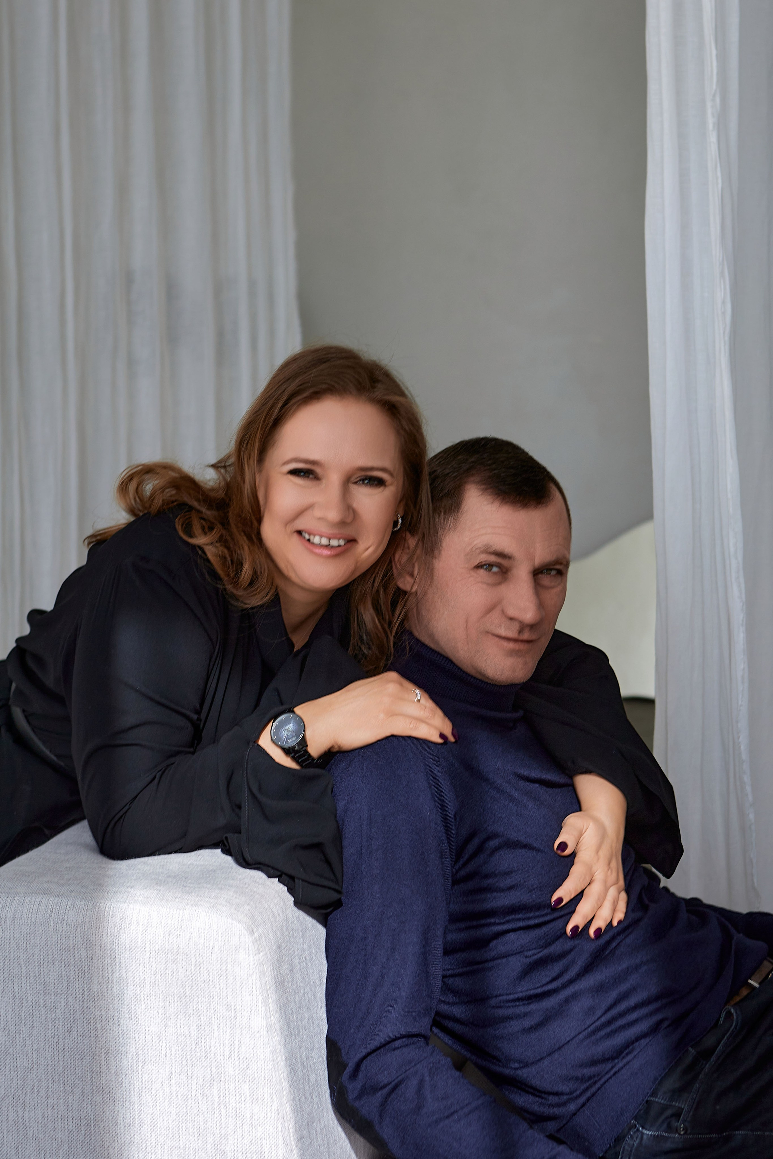 Студийная фотосессия для семейной пары. Портретный, свадебный и семейный фотограф в Краснодаре Михеева Светлана