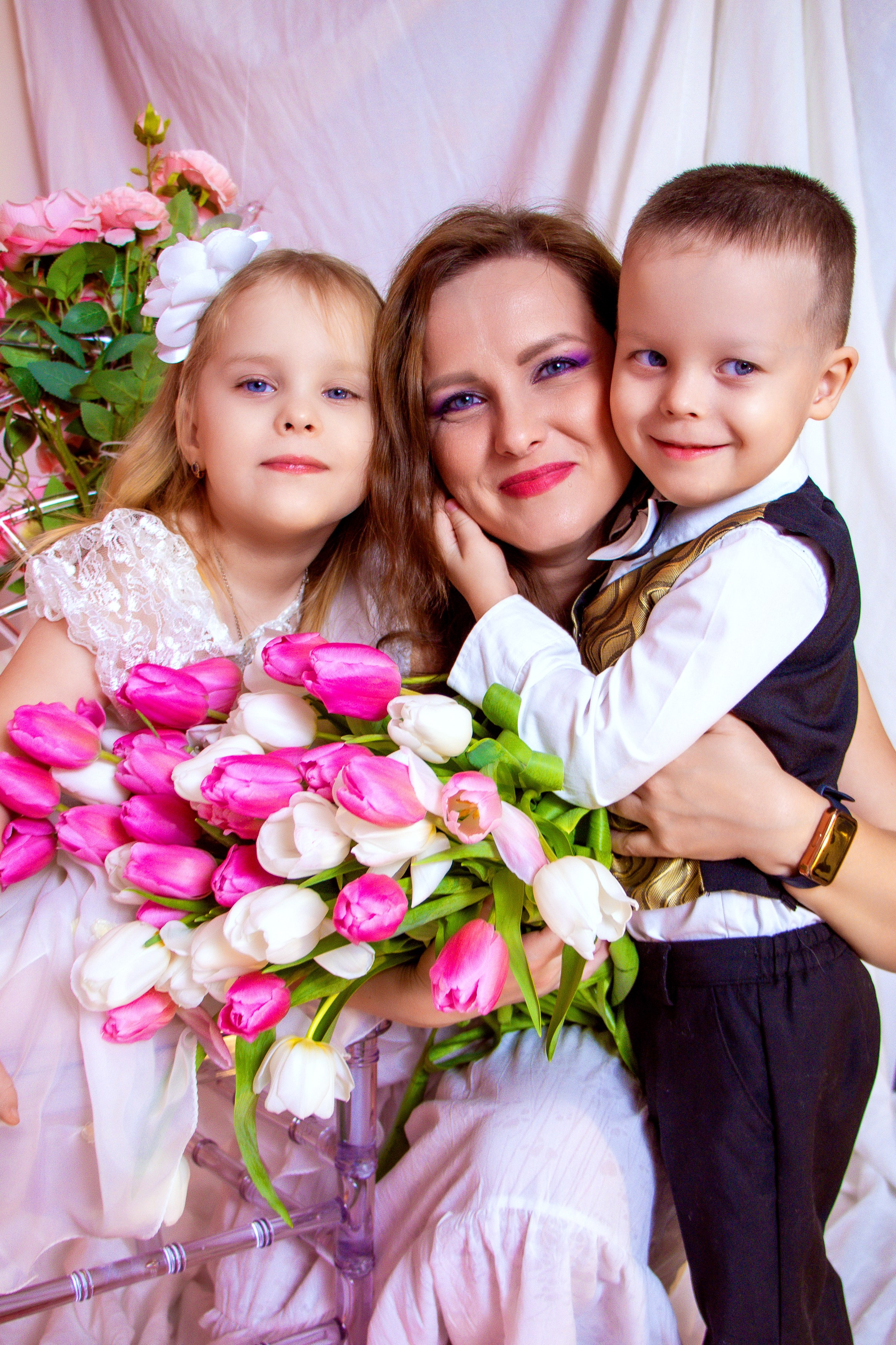 Семейная с тюльпанами. Фотограф Татьяна Матрос
