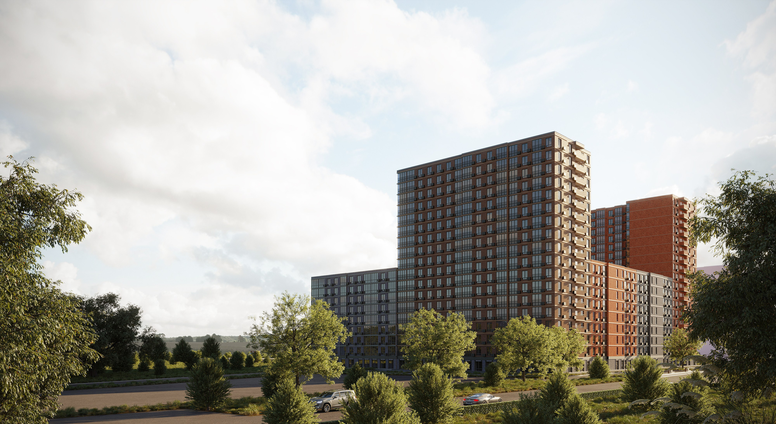 Жилой комплекс в Краснодаре — визуализация современной архитектуры. 3Д Визуализация Интерьера и Архитектуры