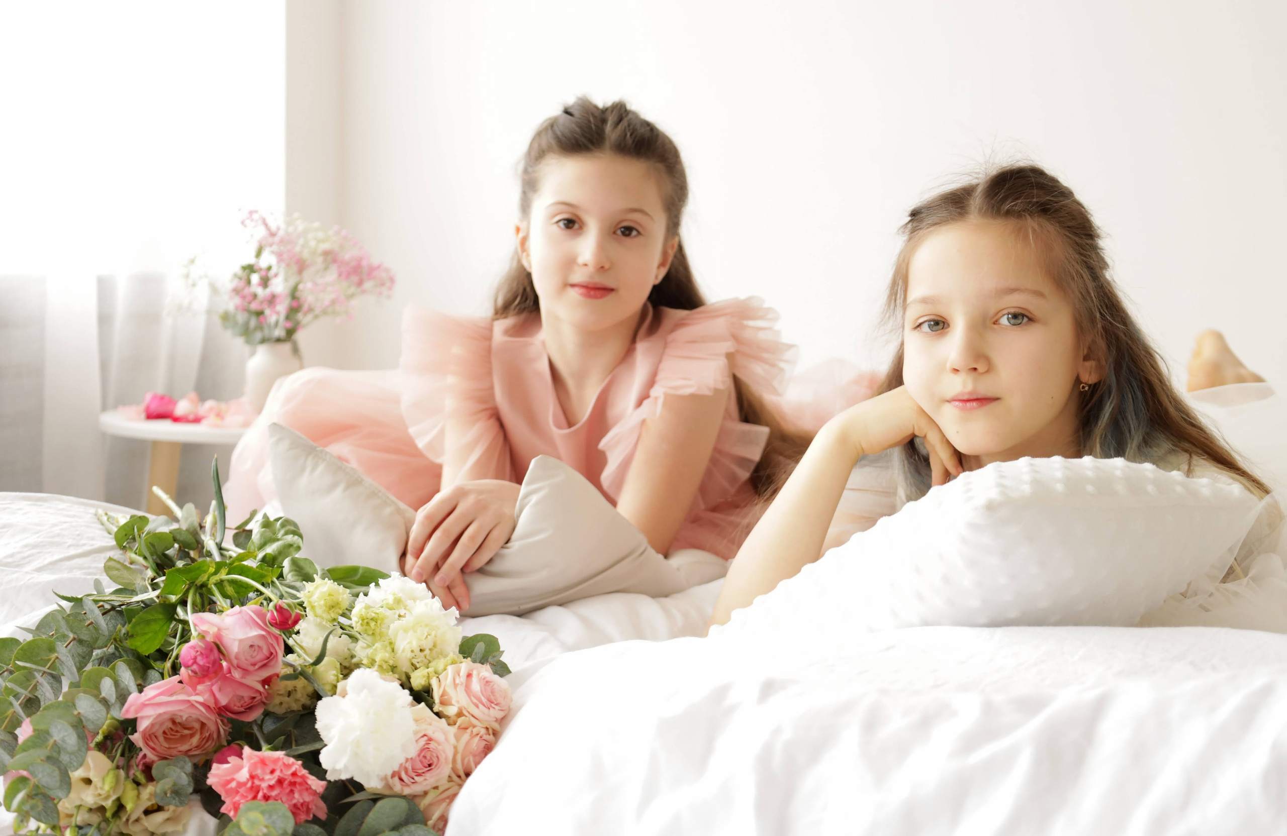 Фотосессия с цветами в фотостудии