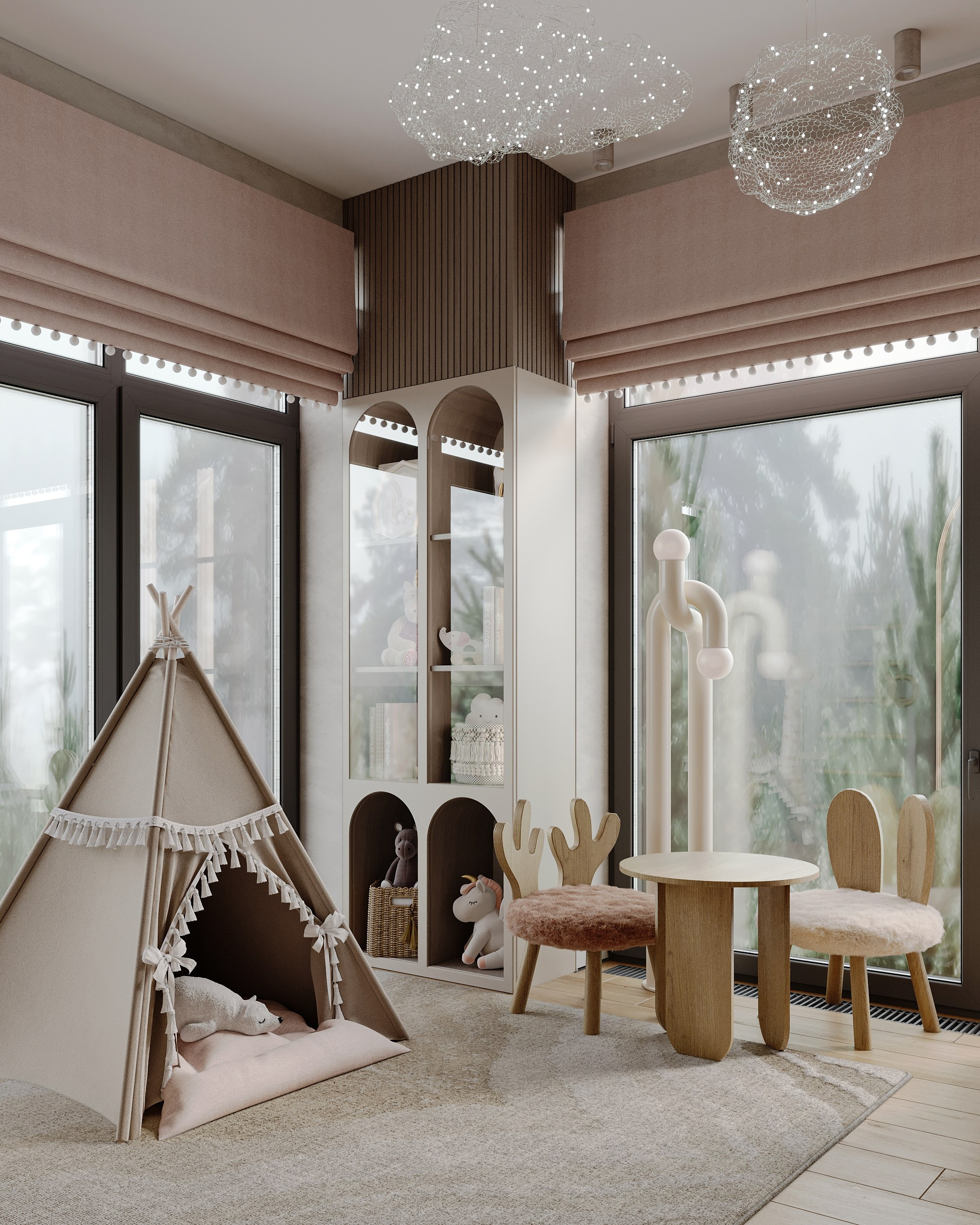 Визуализация загородного дома (интерьерная). Королёва Анастасия | 3D визуализатор