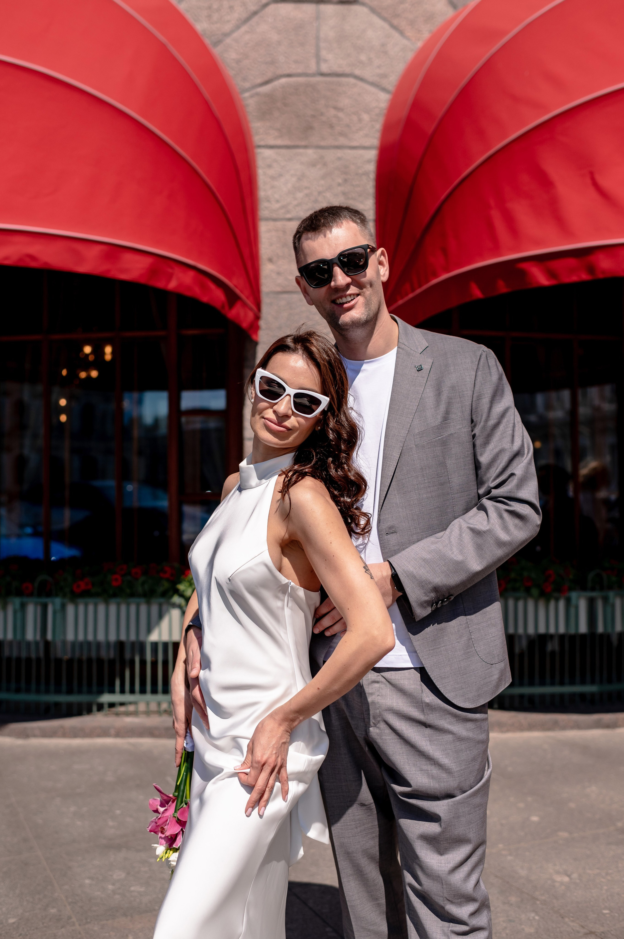 Алина и Алексей (прогулка на кабриолете, Академия Художеств, Екатерининский парк в Пушкине). Портретный, семейный и свадебный фотограф в Санкт-Петербурге и в Пушкине Ширяев Денис