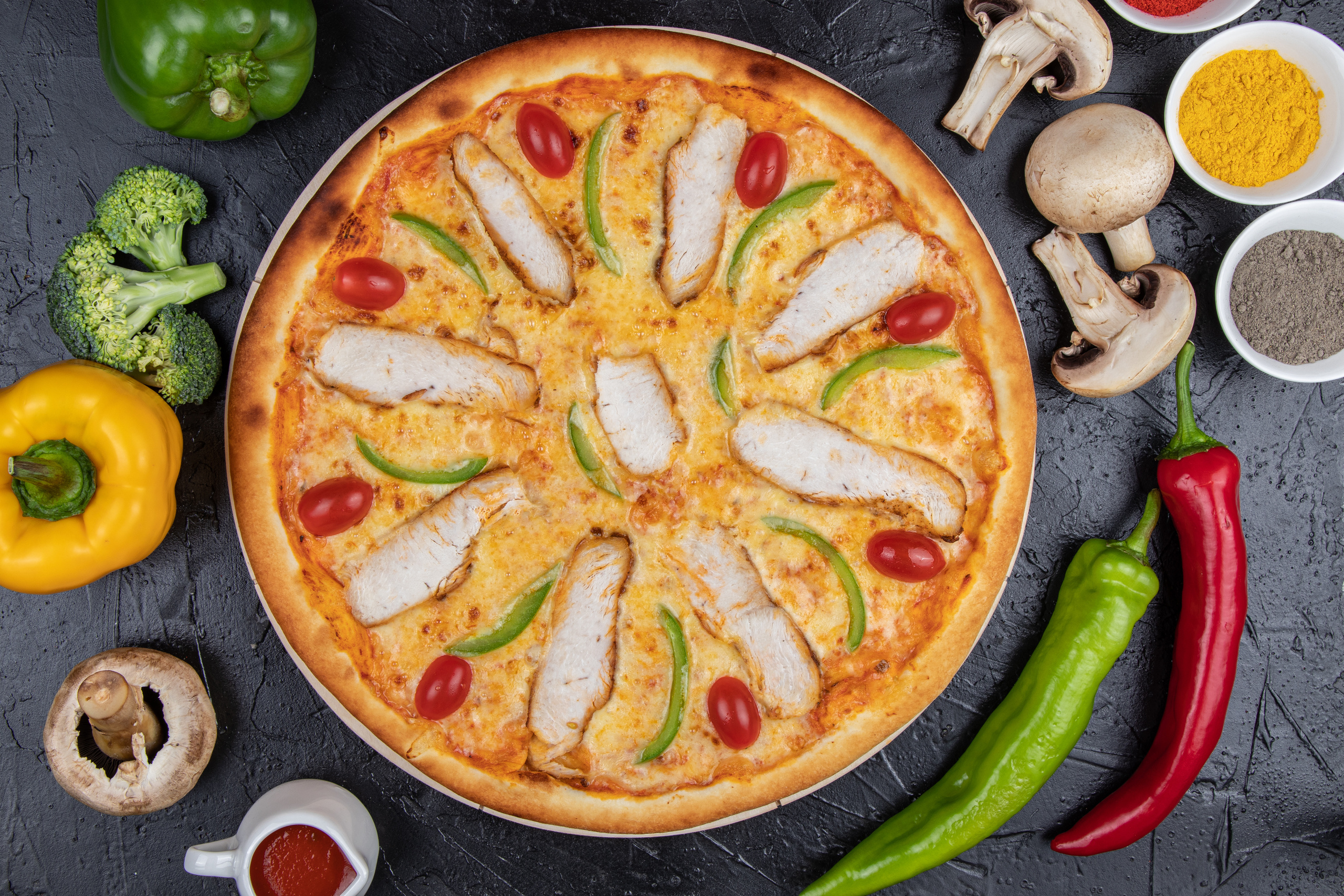 Рекламная фотосъёмка для PIZZA WOOPS. Профессиональный фотограф в Астане