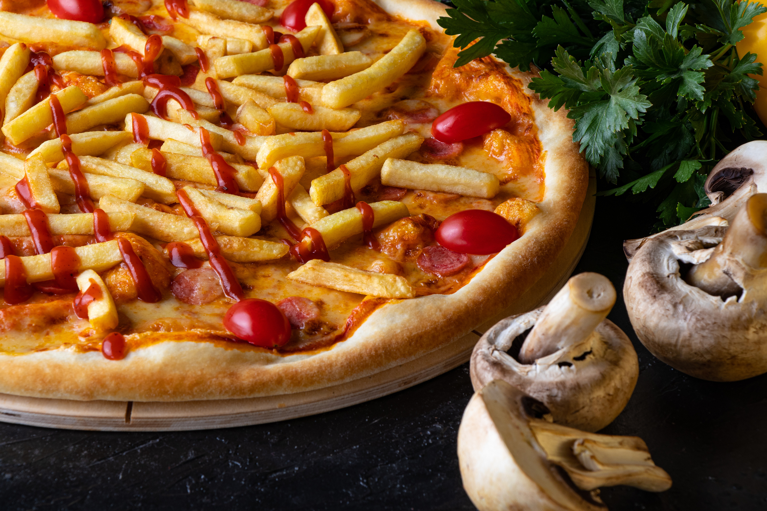 Рекламная фотосъёмка для PIZZA WOOPS. Профессиональный фотограф в Астане