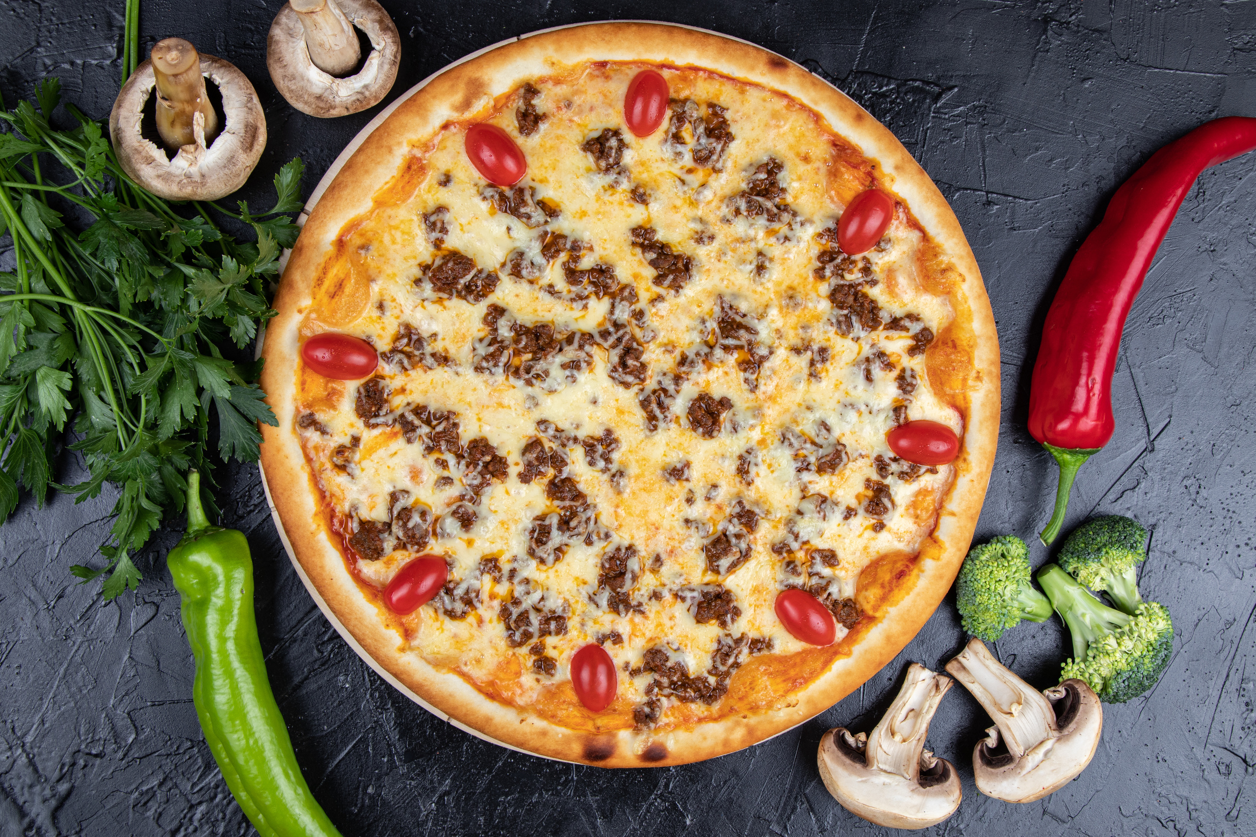 Рекламная фотосъёмка для PIZZA WOOPS. Профессиональный фотограф в Астане