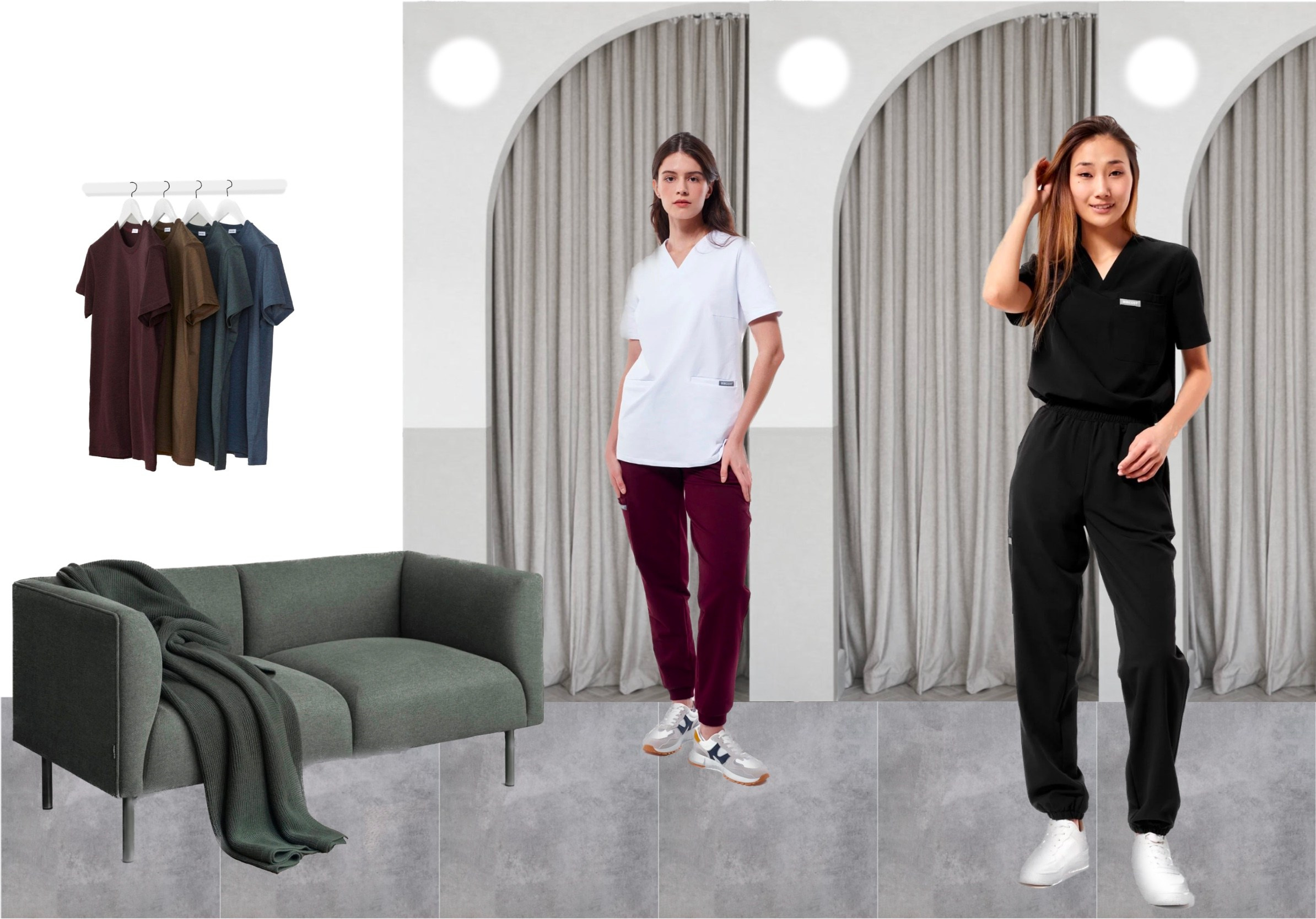 Магазин медицинской одежды. Дизайн интерьеров по всему миру