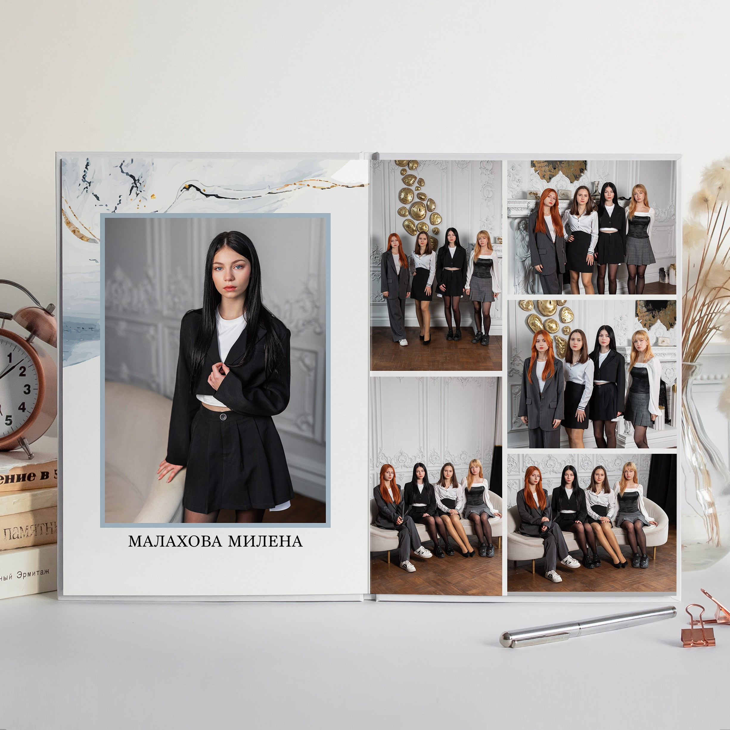 Альбом 9-11 класса (2 разворота). ФОТОГРАФ ВЫПУСКНЫХ АЛЬБОМОВ в Краснодаре Ворчик Татьяна