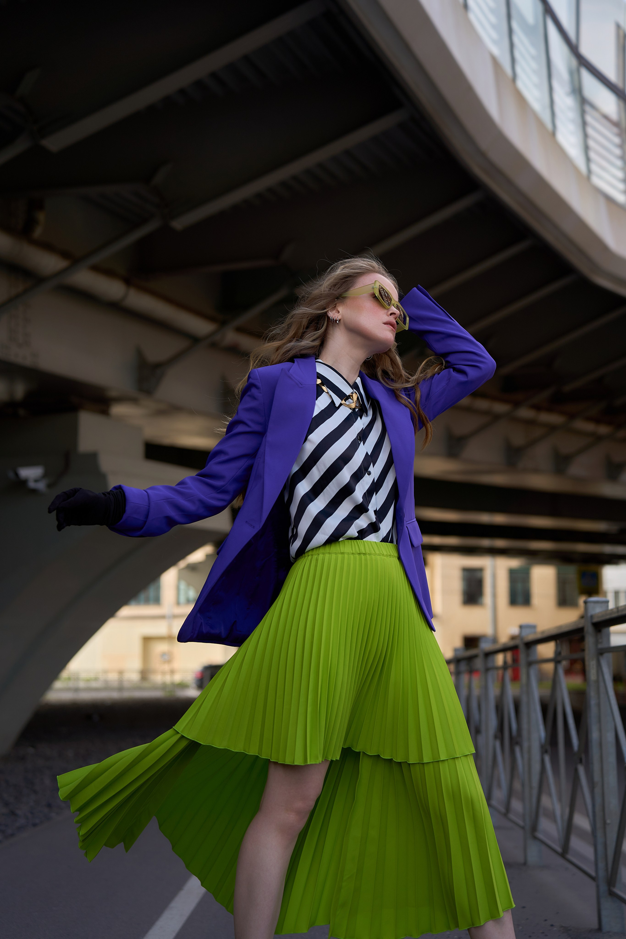 Мост Бетанкура съёмка женского портрета. Мартазова Екатерина фотограф. Екатеринбург