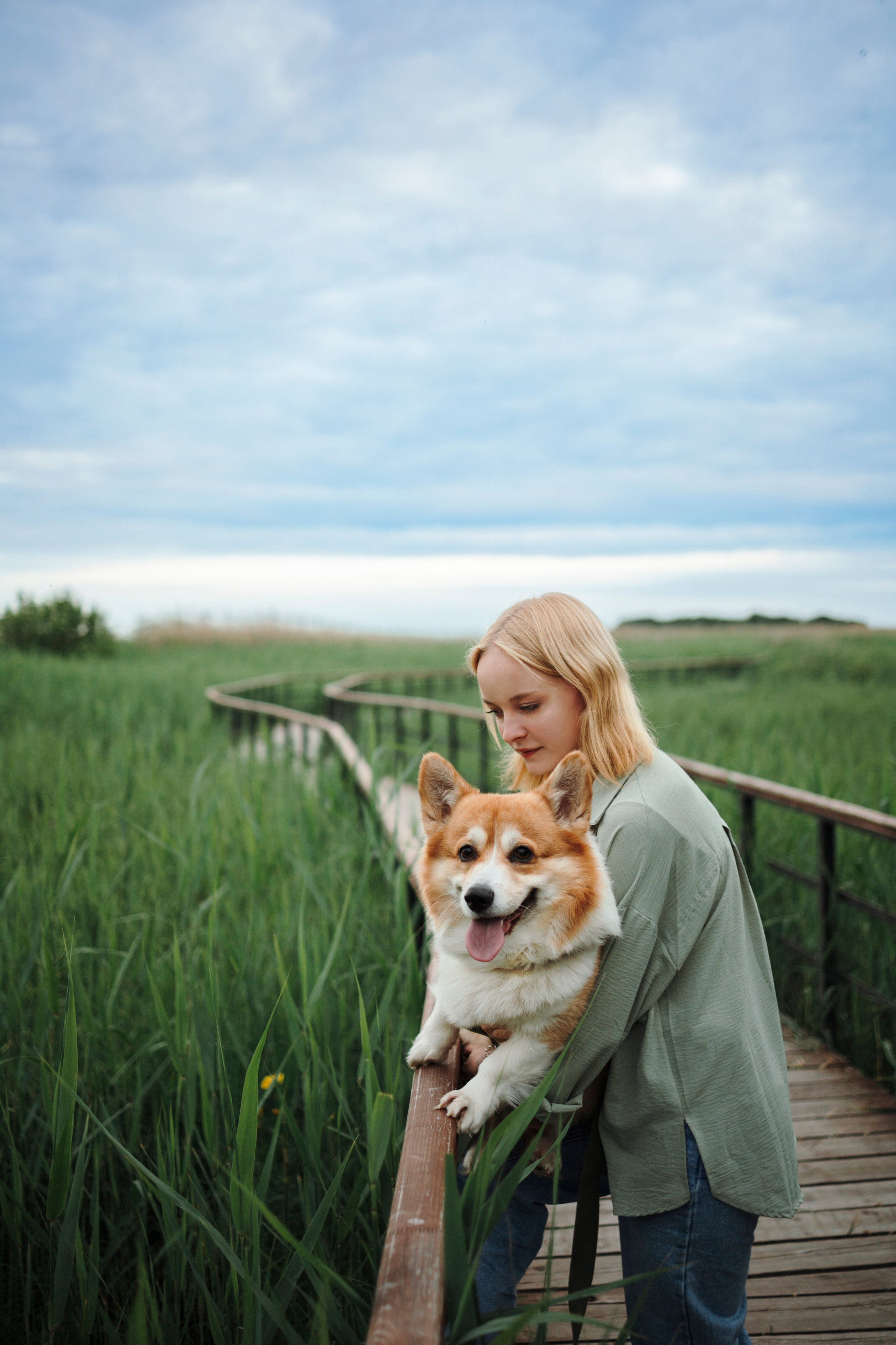 Даша и корги Рудик. Фотограф-анималист в Санкт-Петеребурге Титова Алиса