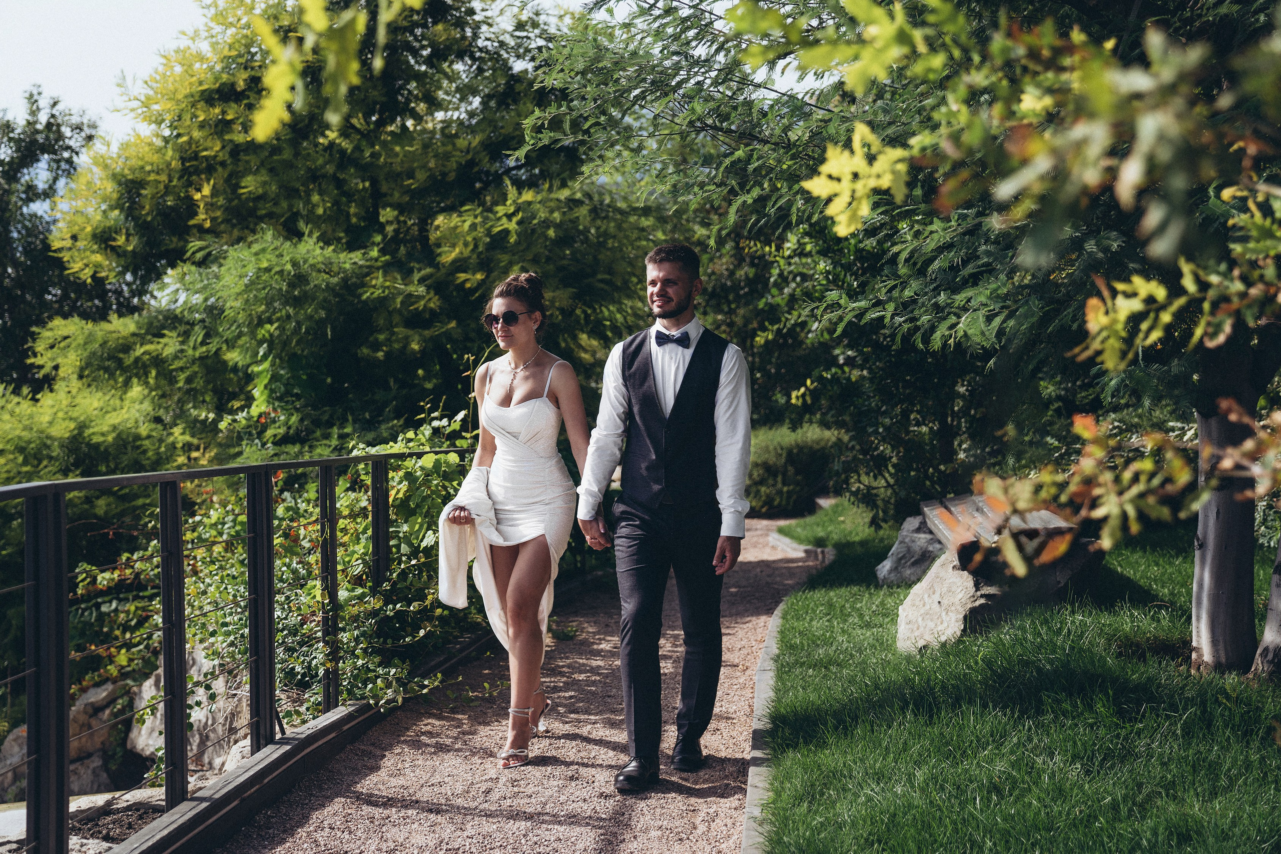 свадебная прогулка в парке