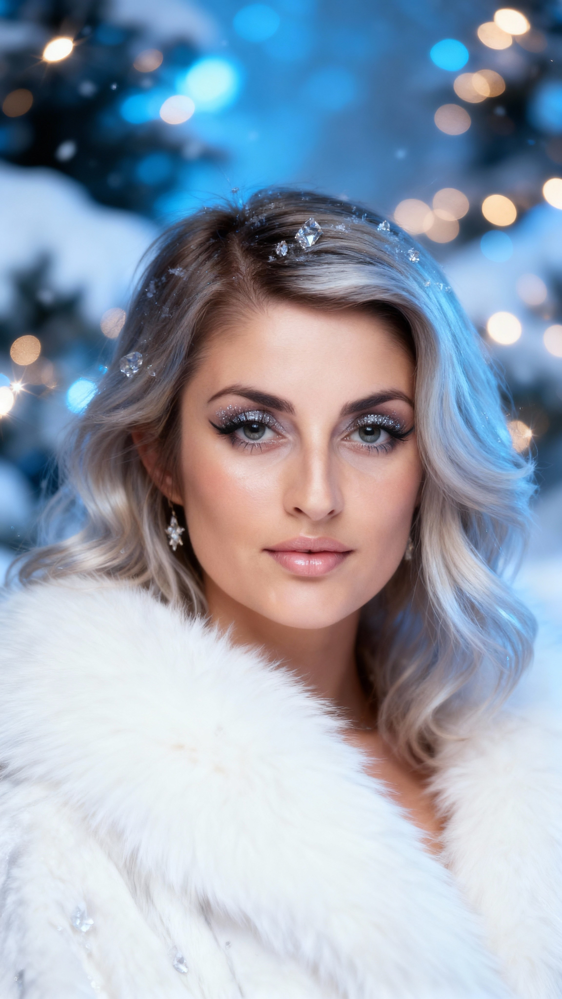 Зимняя фотосессия. AI-фотограф — Ольга Герман. Нейрофотосессии, уникальные цифровые портреты и образы будущего