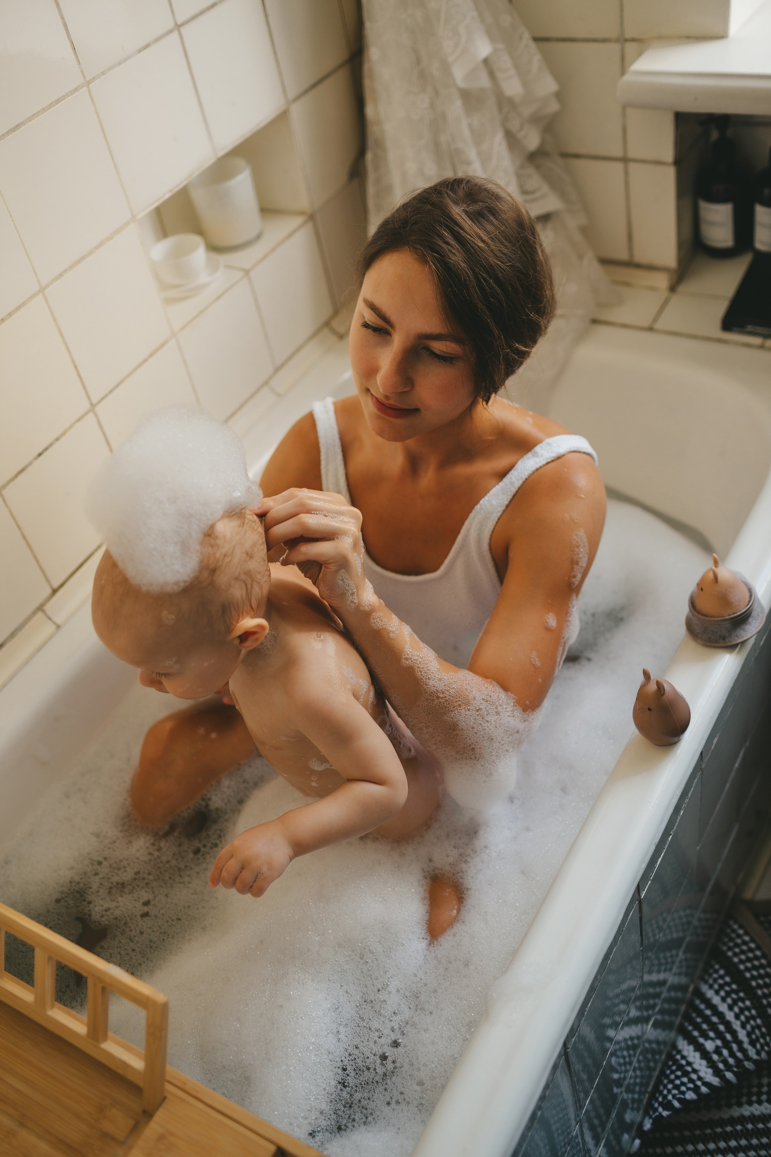 Стас, Даша и Ева (купание в ванной). Семейный и детский фотограф и видеограф в Москве, Дрокина Наталья