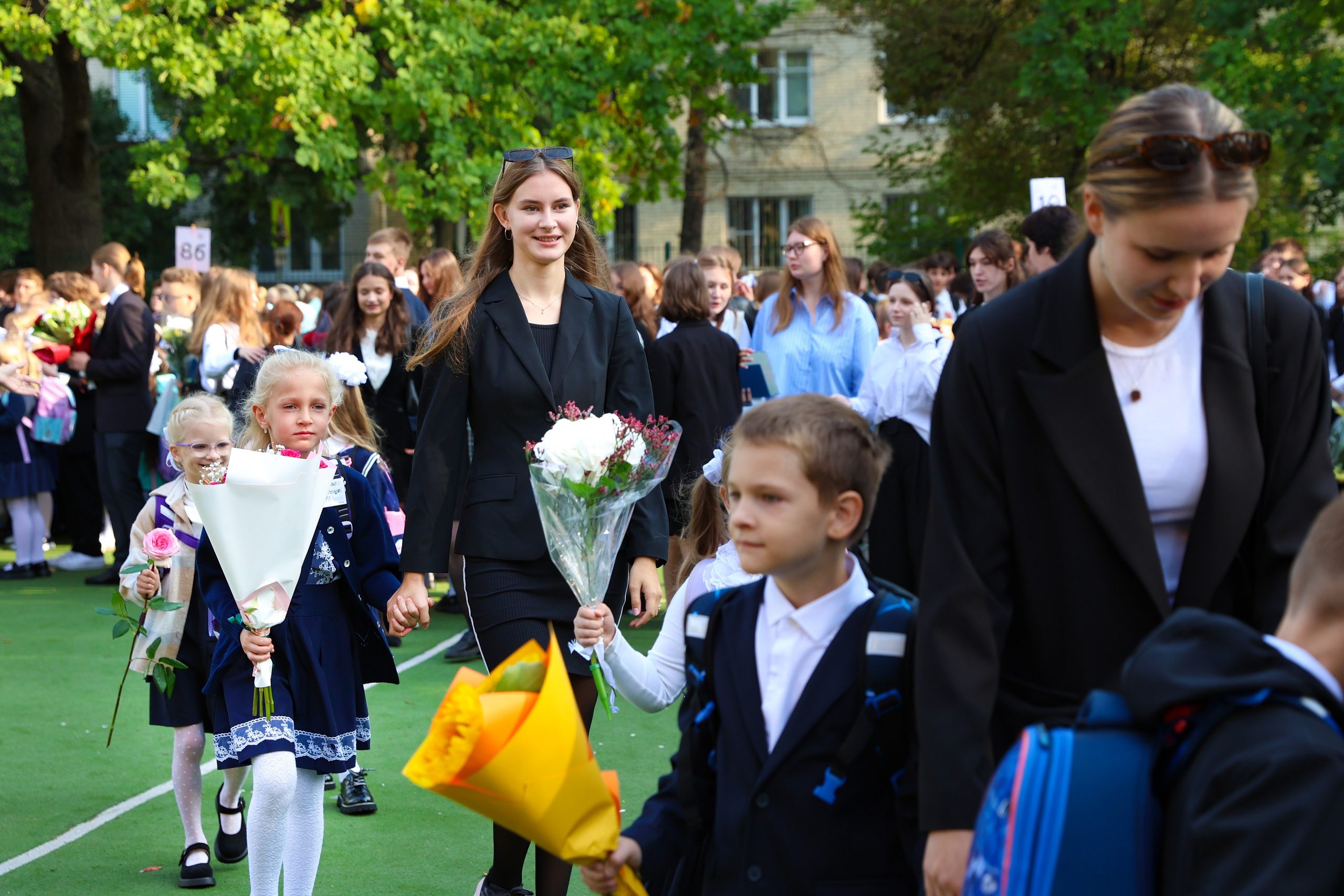1 сентября в школе № 500. Фотограф Дарья Попова