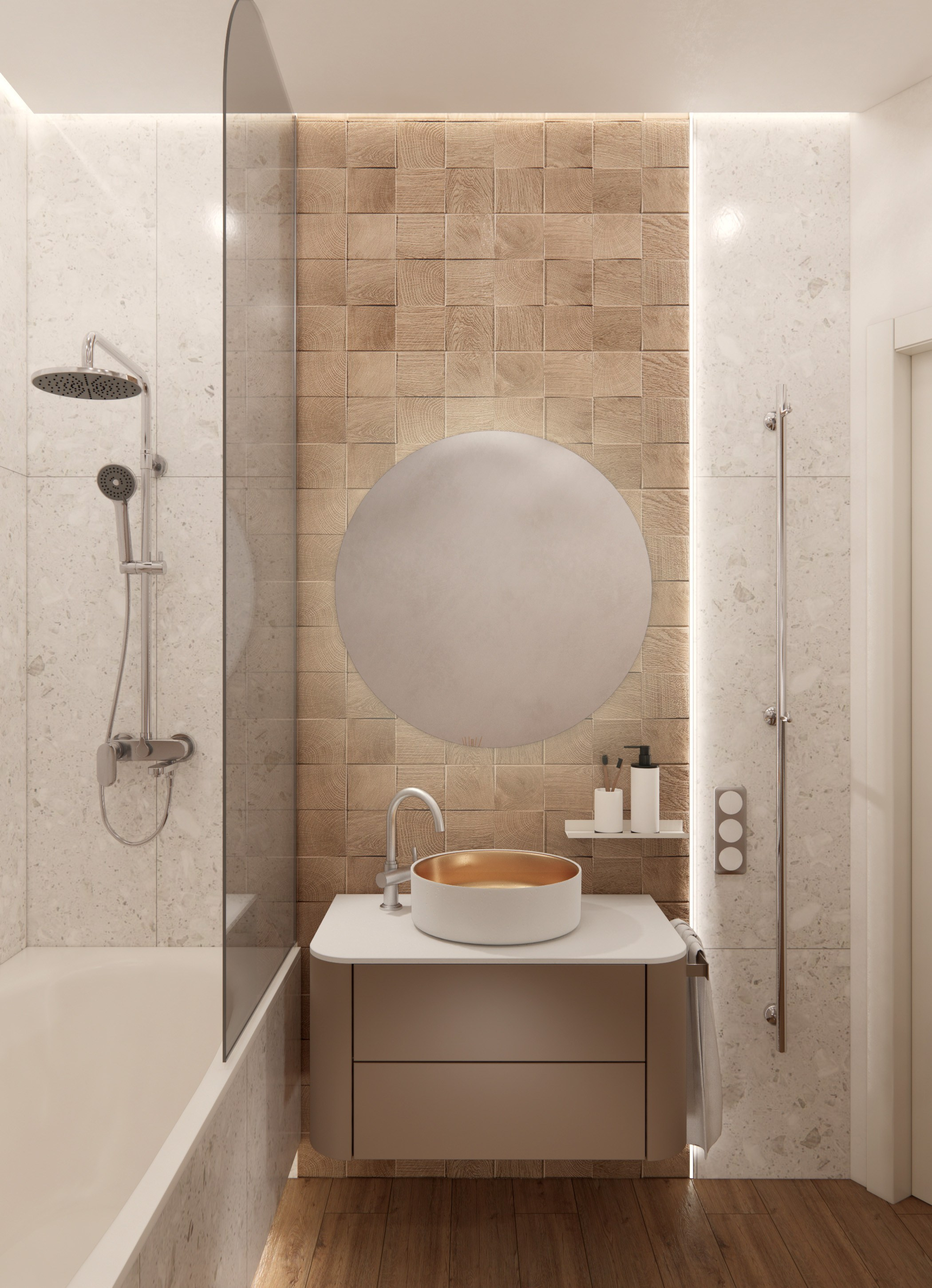 Bathroom Project. Интерьерная визуализация SketchUp+Enscape