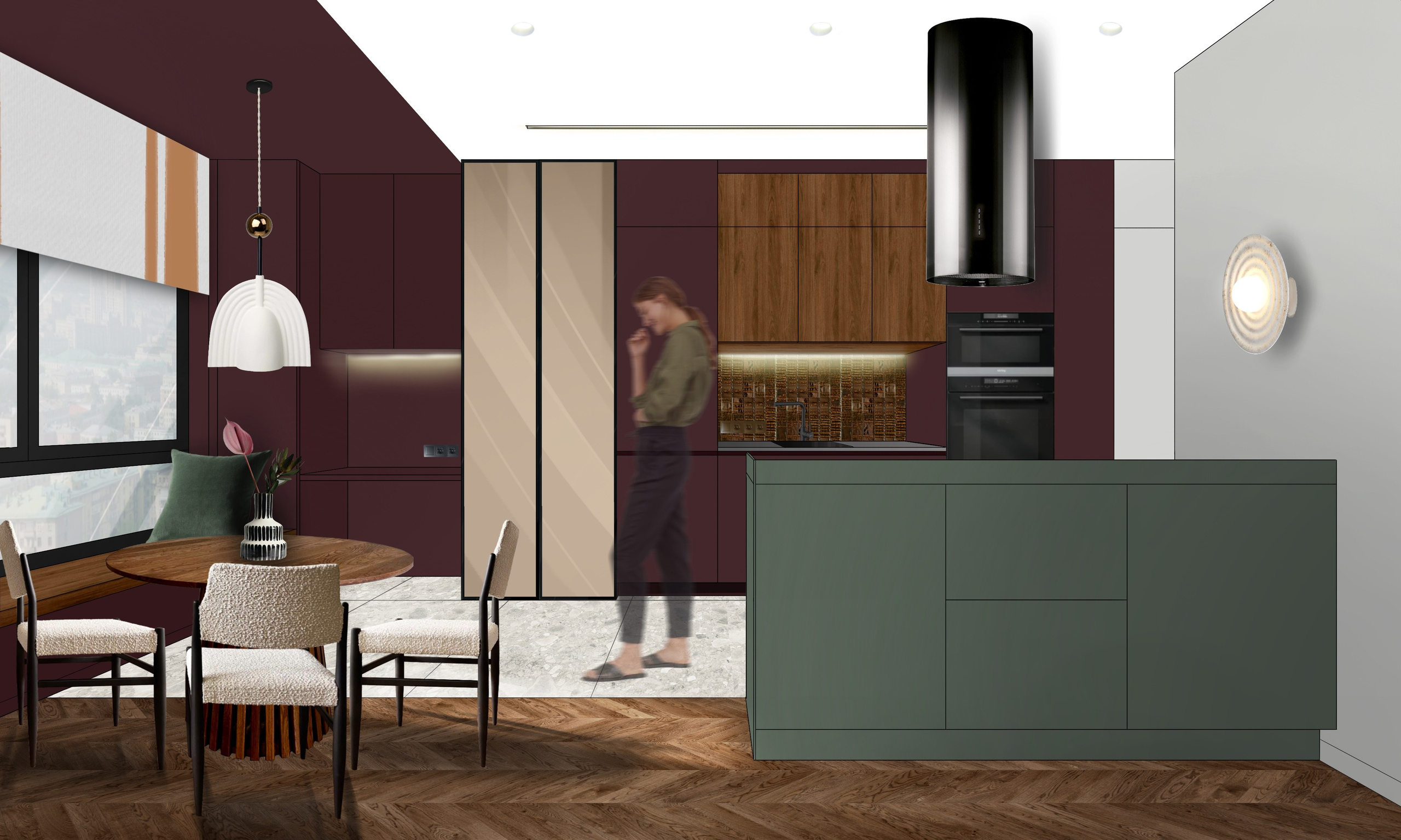 Квартира (дизайнер Елена Яушкина). Дизайн интерьеров по всему миру