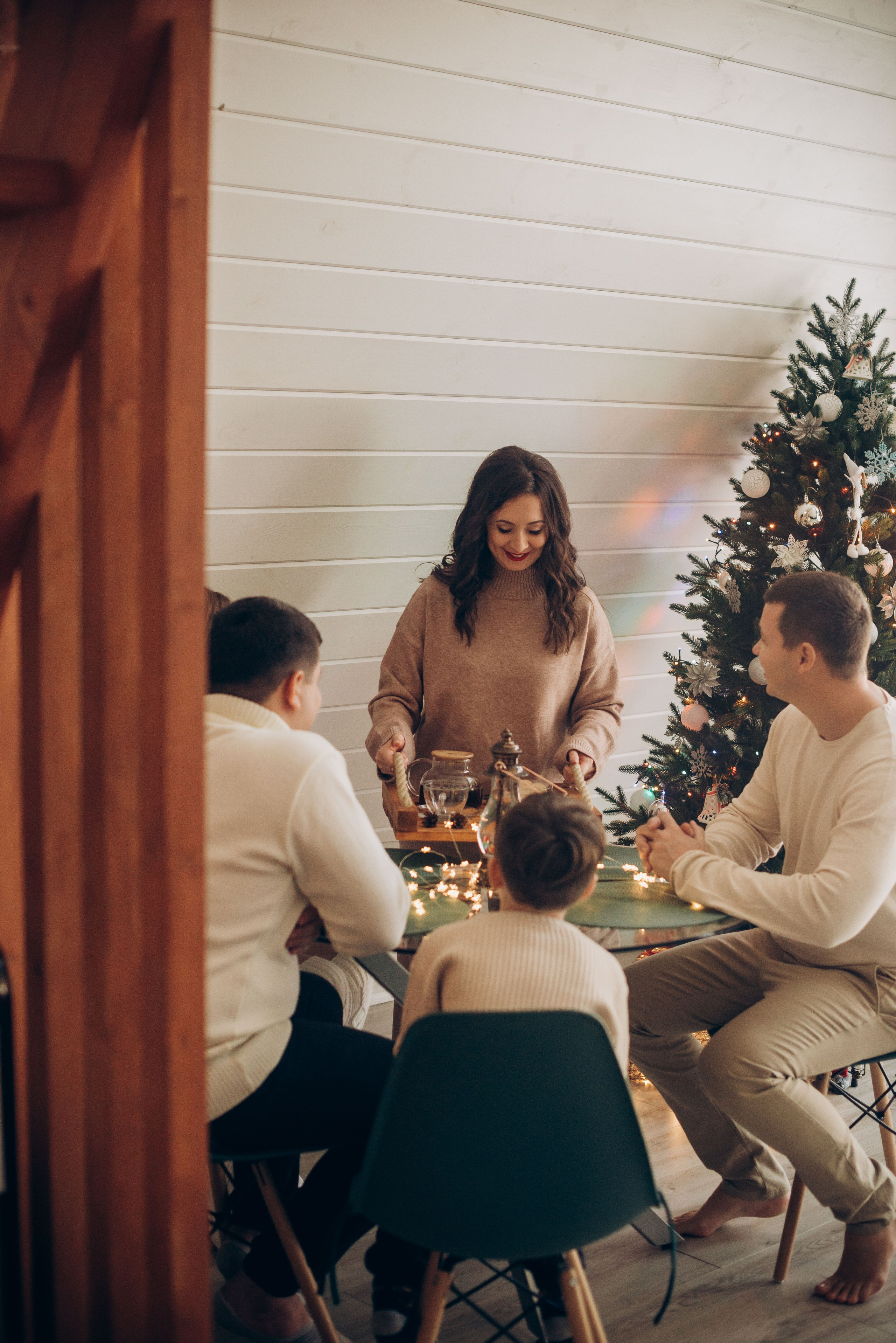 Зимняя фотосессия в домике A-frame. Семейный фотограф в Домодедово и Москве Елена Пичугина