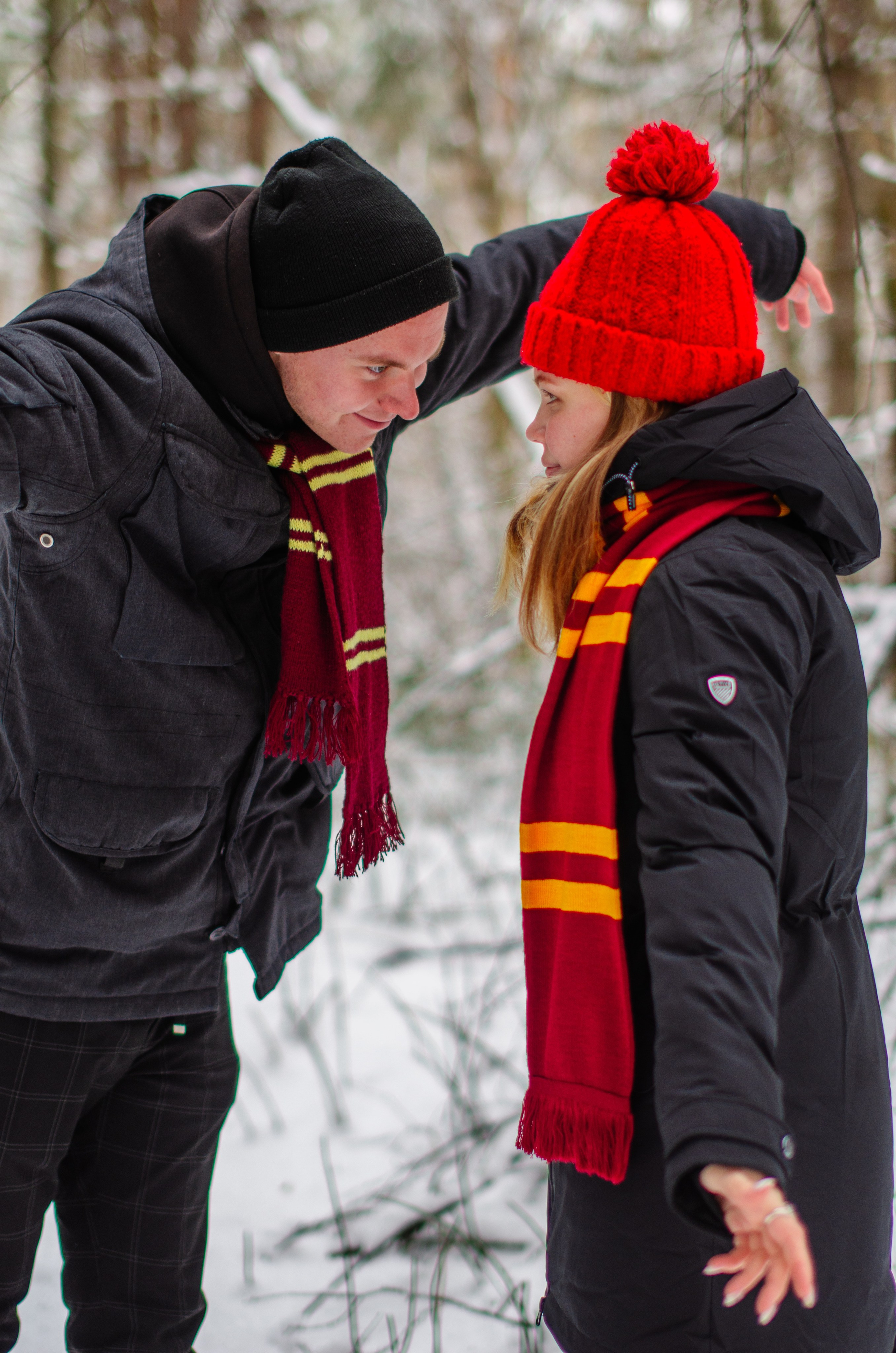 Зимняя история любви в стиле фильма «Гарри Поттер». Денисова Аля — фотограф для парных съемок и индивидуальных историй в Барнауле