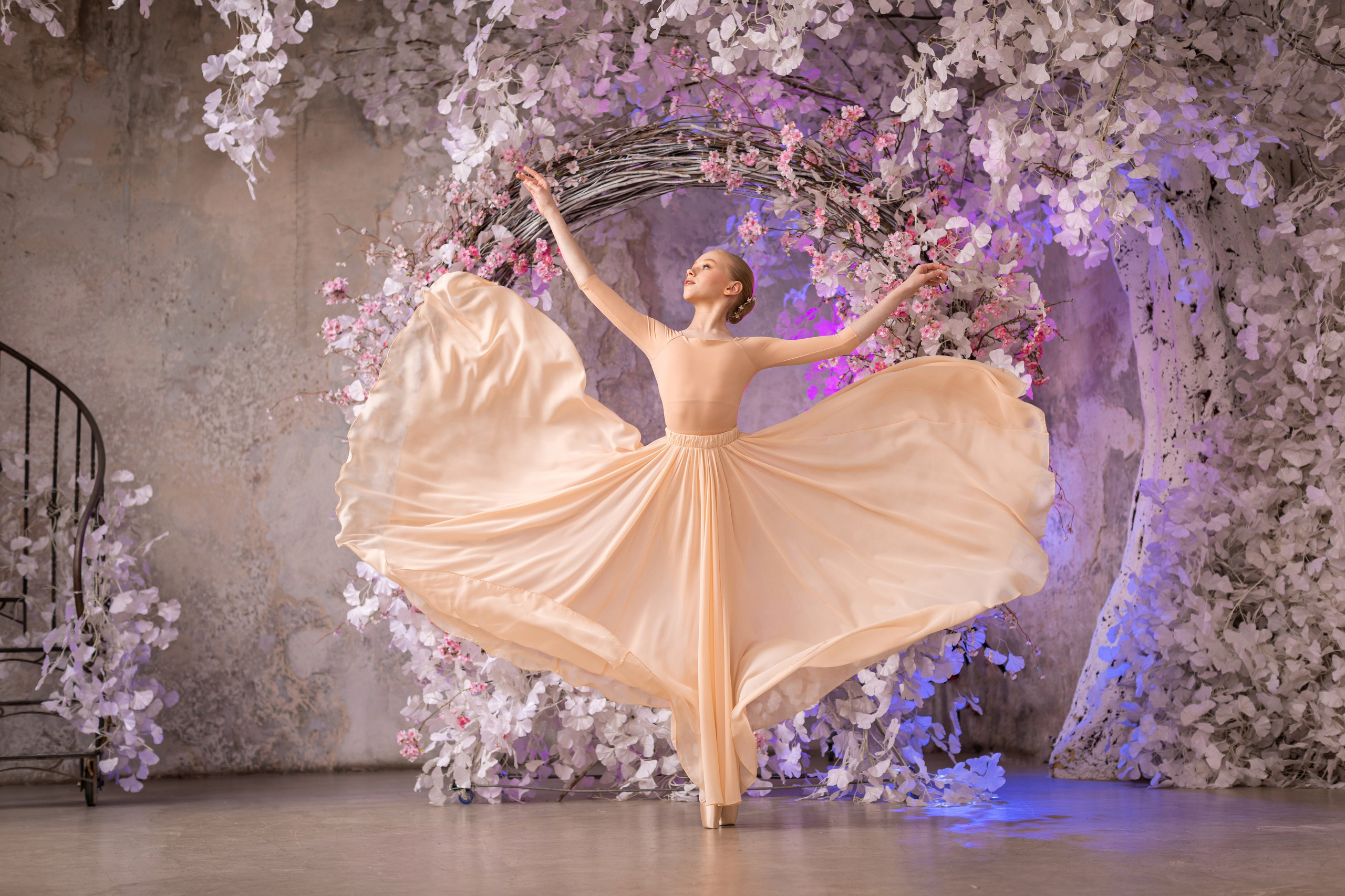 Бежевая воздушная юбка напрокат для фотосессии. Балетный фотограф Алина Ханько — Душа Балета