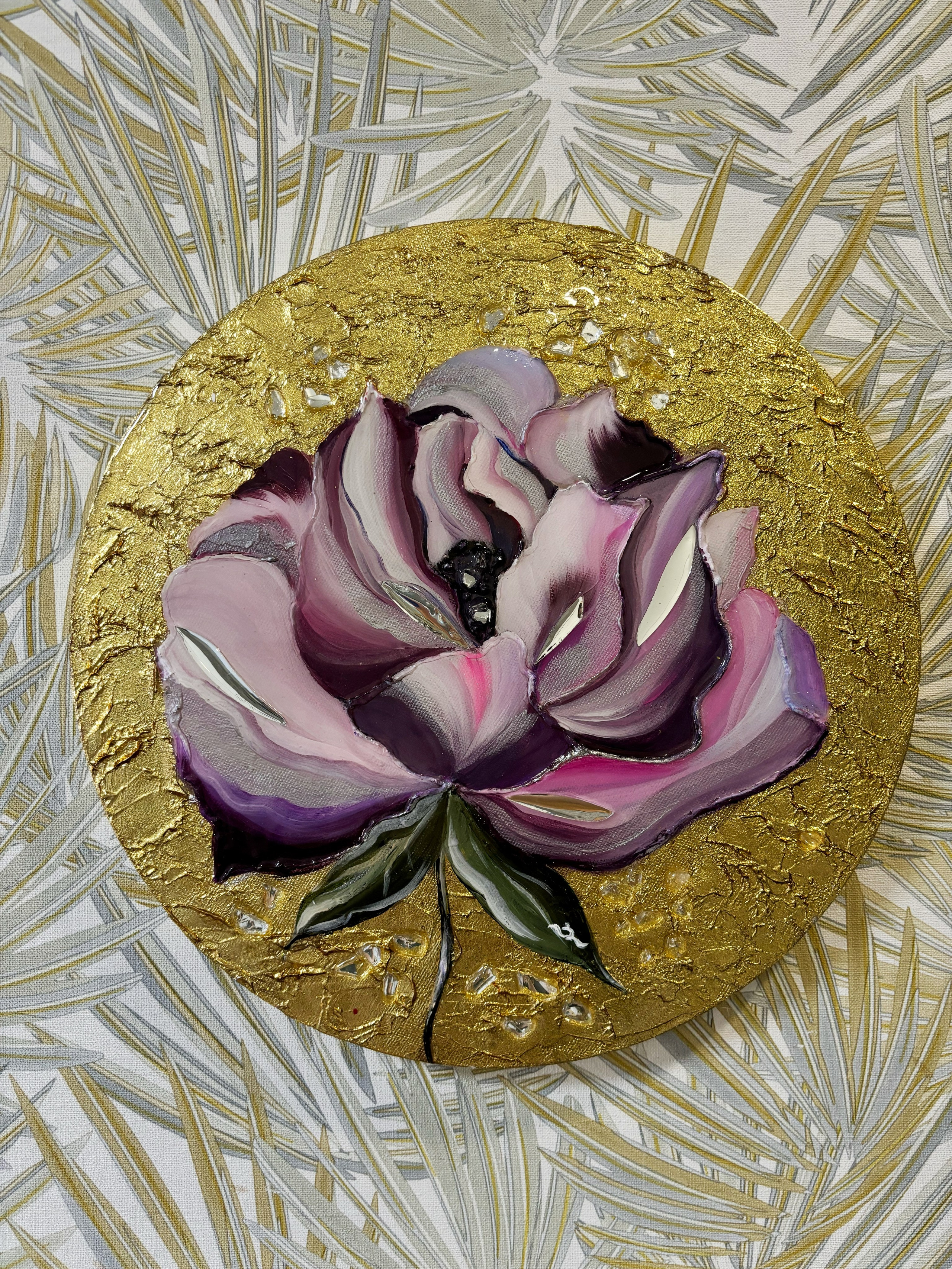 Картина «Пион» 40×40. Художник Виктория Руш из Москвы