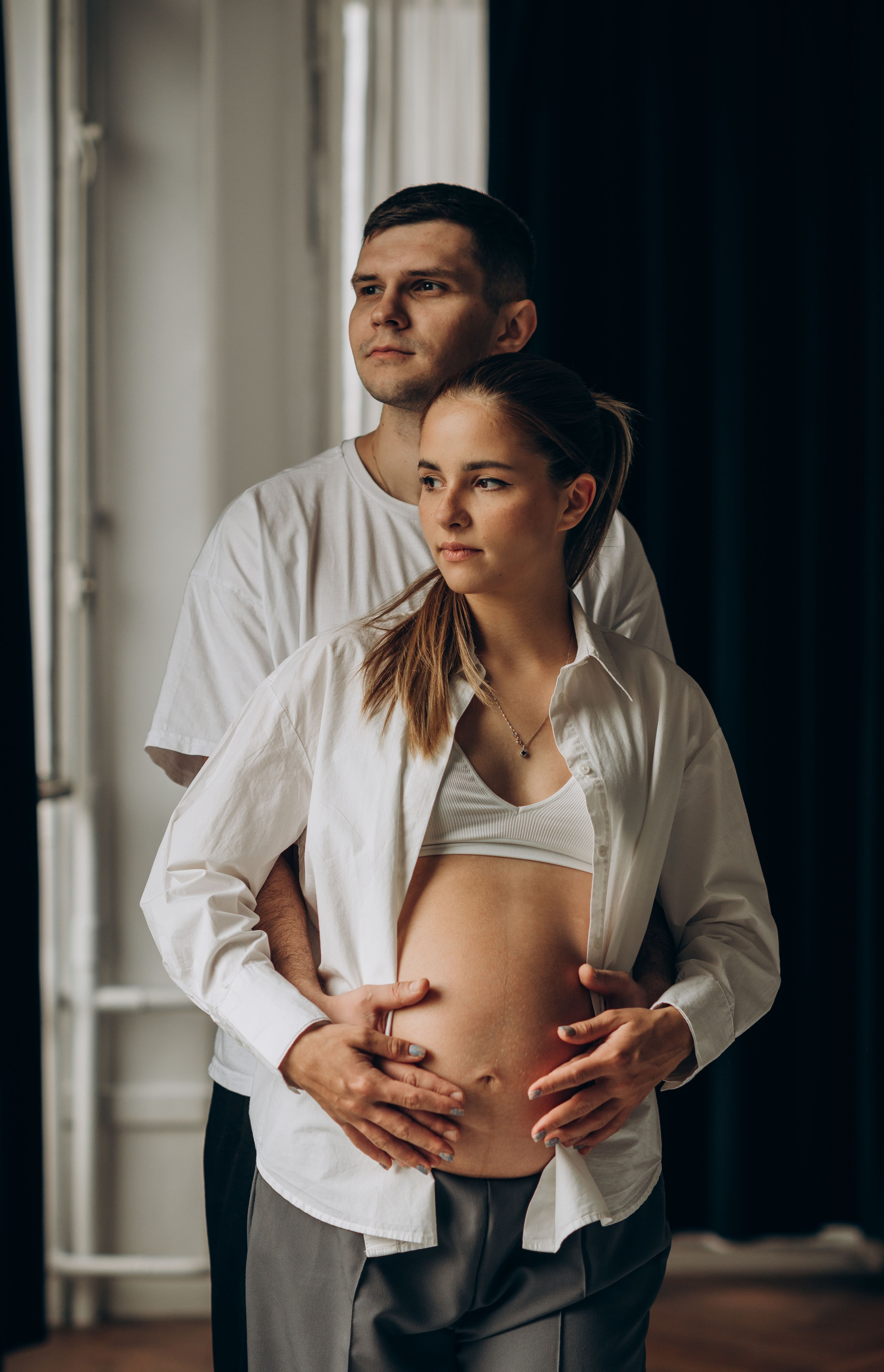 Фотосессия беременности в студии. Семейный фотограф в Домодедово и Москве Елена Пичугина