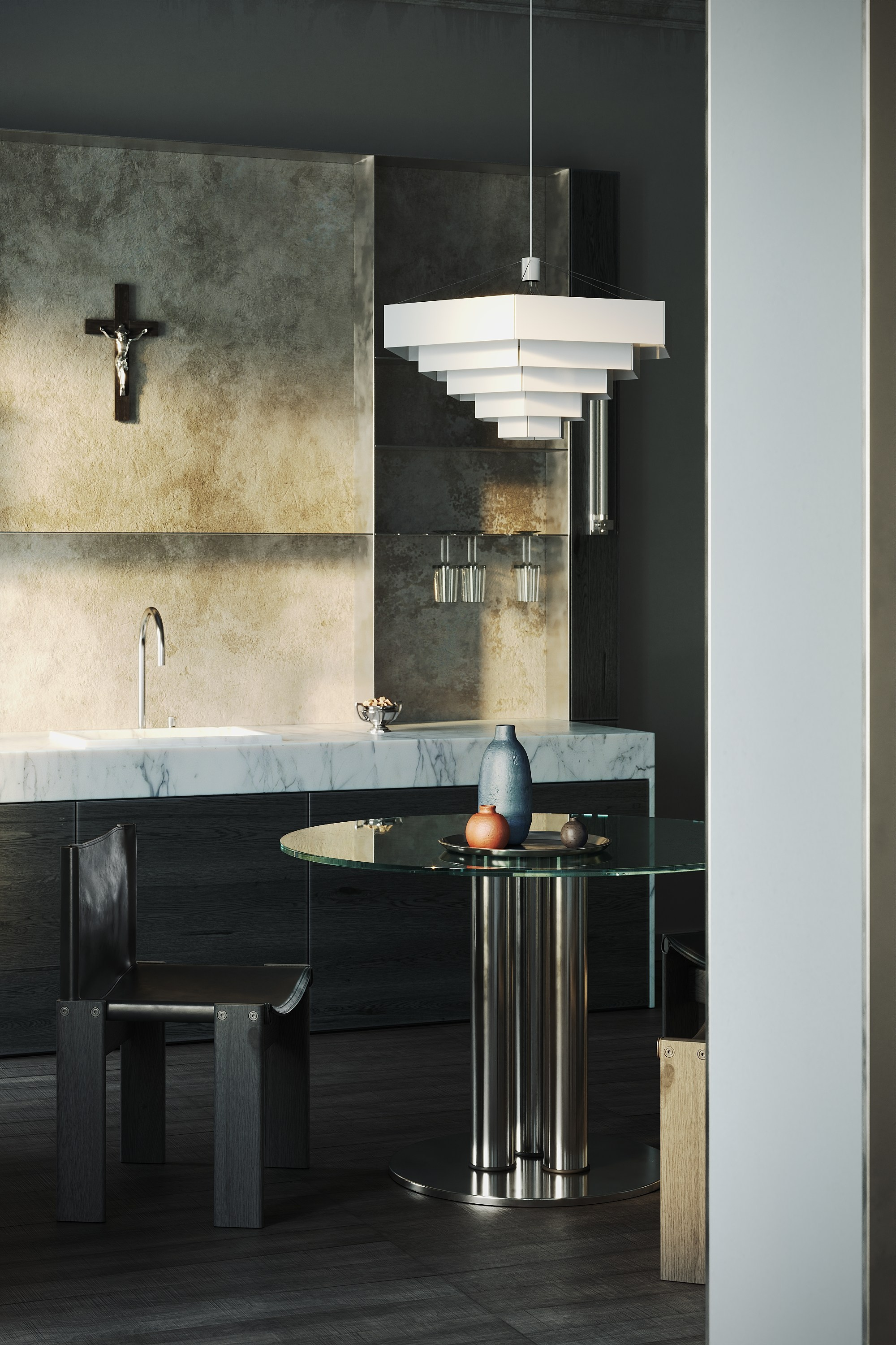French apartment. VALERIA GORNOSTAEVA. DESIGN AND VISUALIZATION