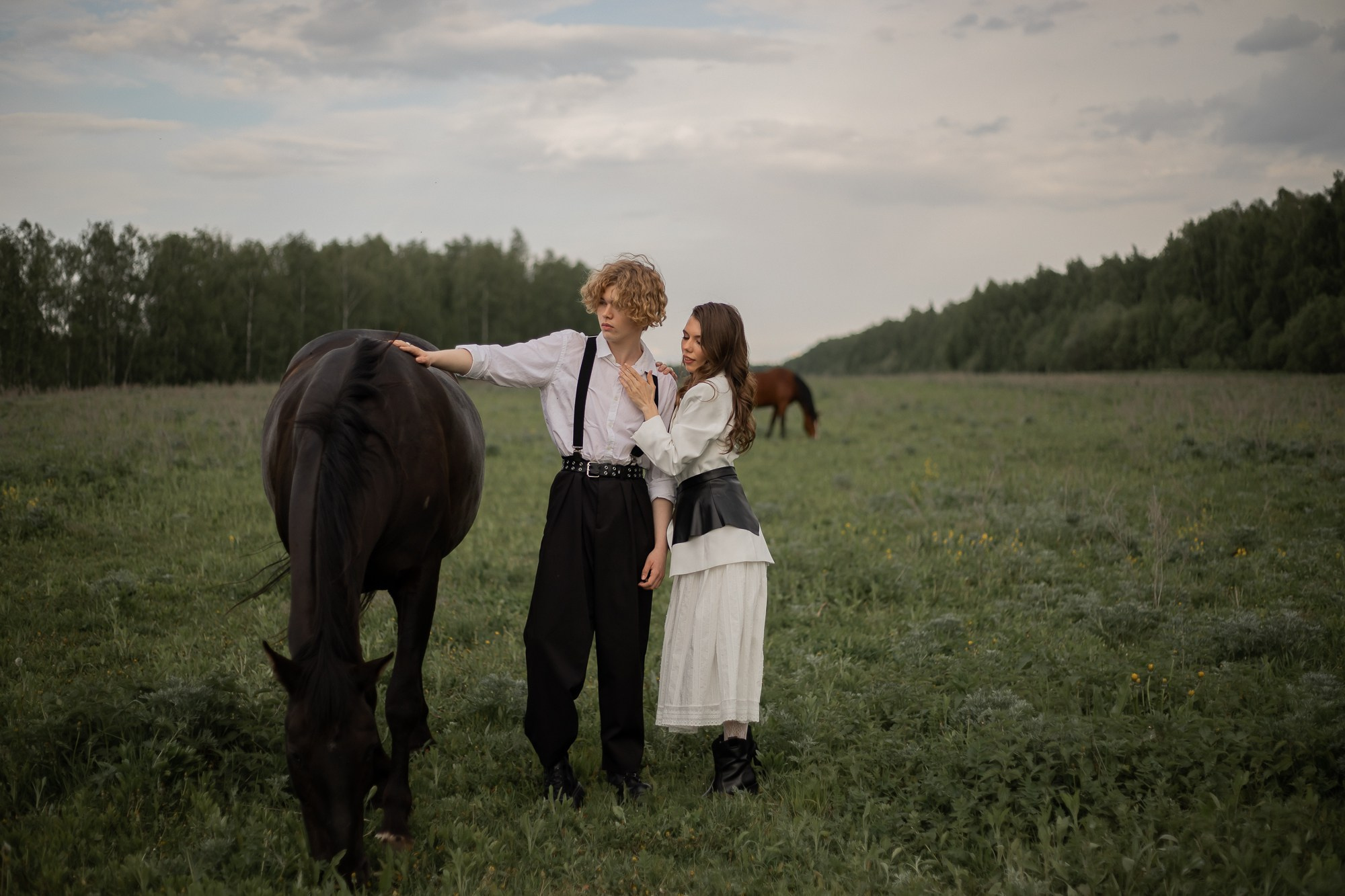 Съемка с лошадьми. Свадебный фотограф в Казани Адиля Гилязова
