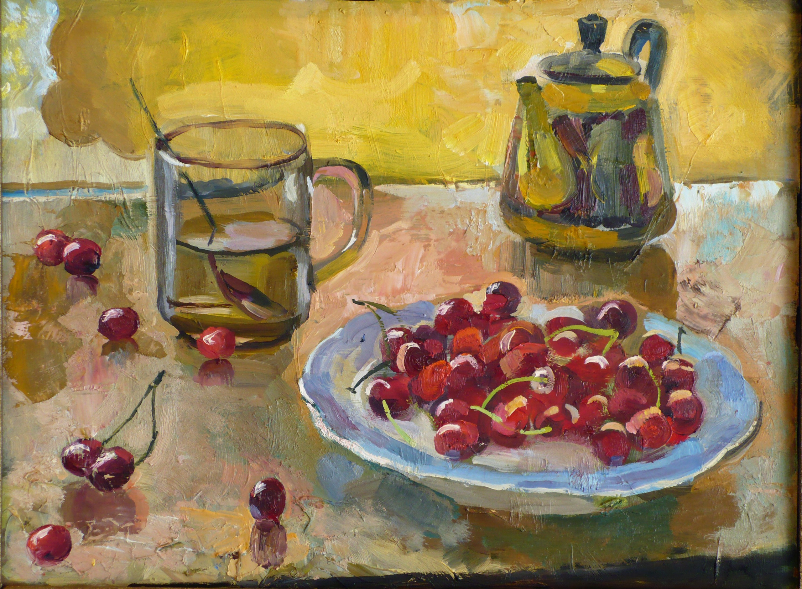 натюрморт с вишней