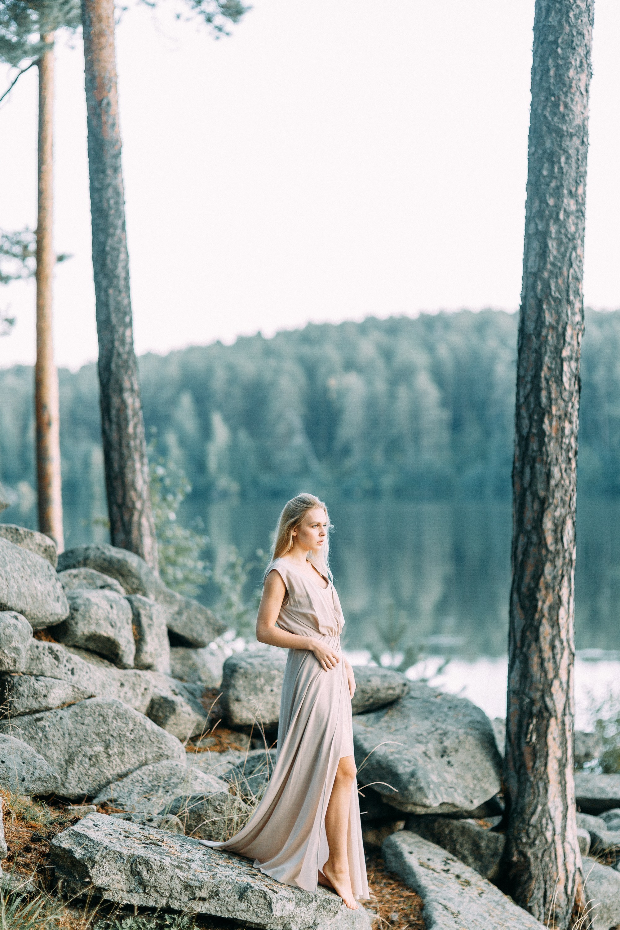 Закатная съемка на озере Тургояк