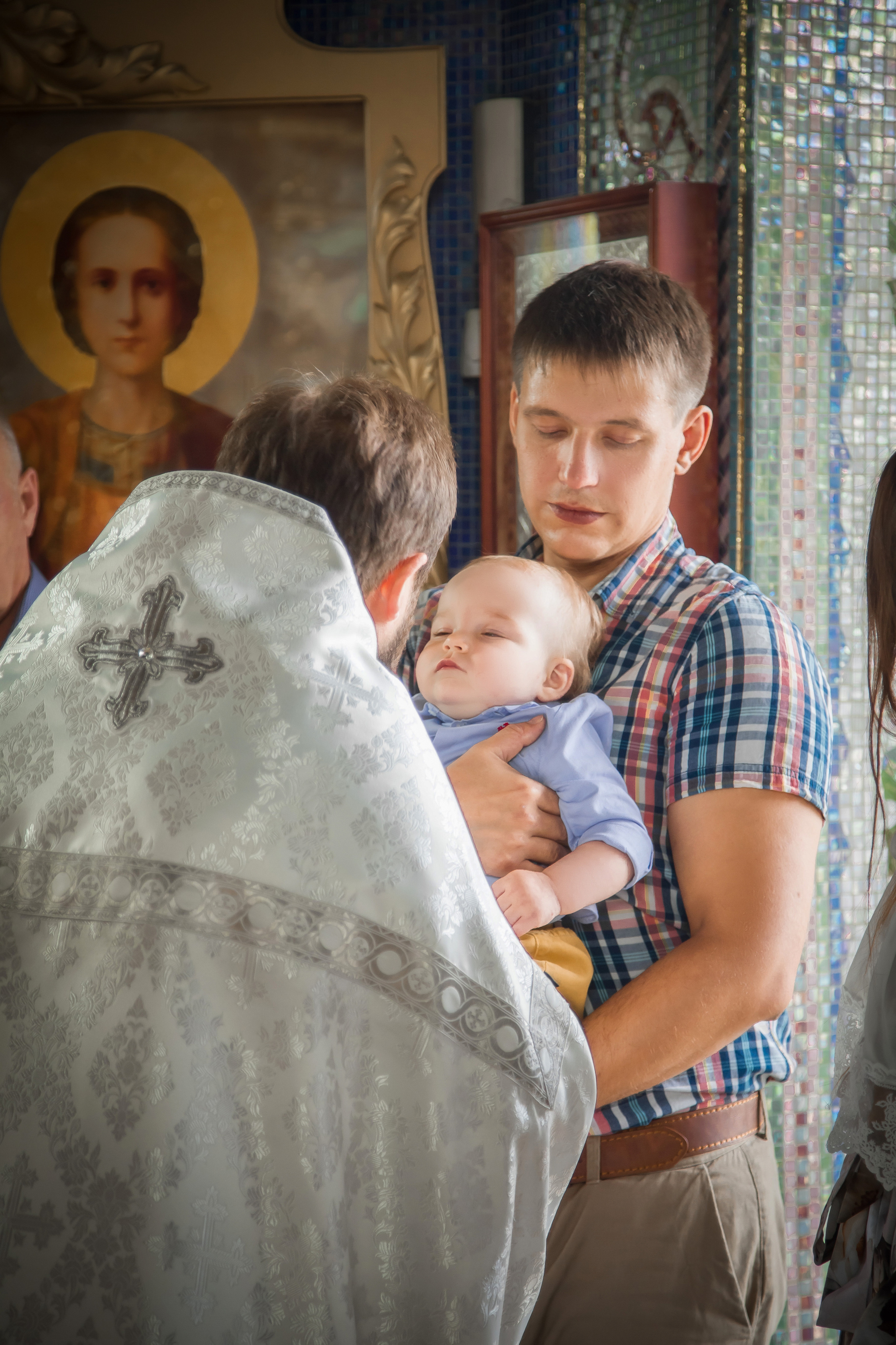 Крещение в часовне. г. Щелково. Семейный и женский фотограф в Москве Евгения Малина